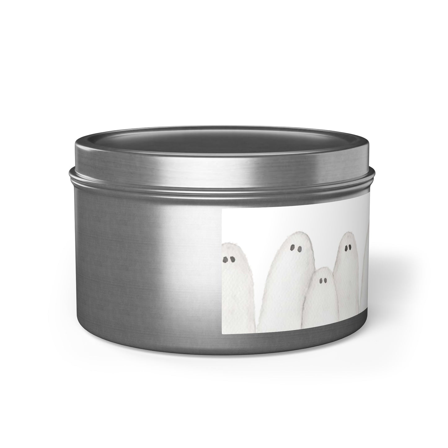 Halloween Watercolor BOO Ghosts Tin Candles