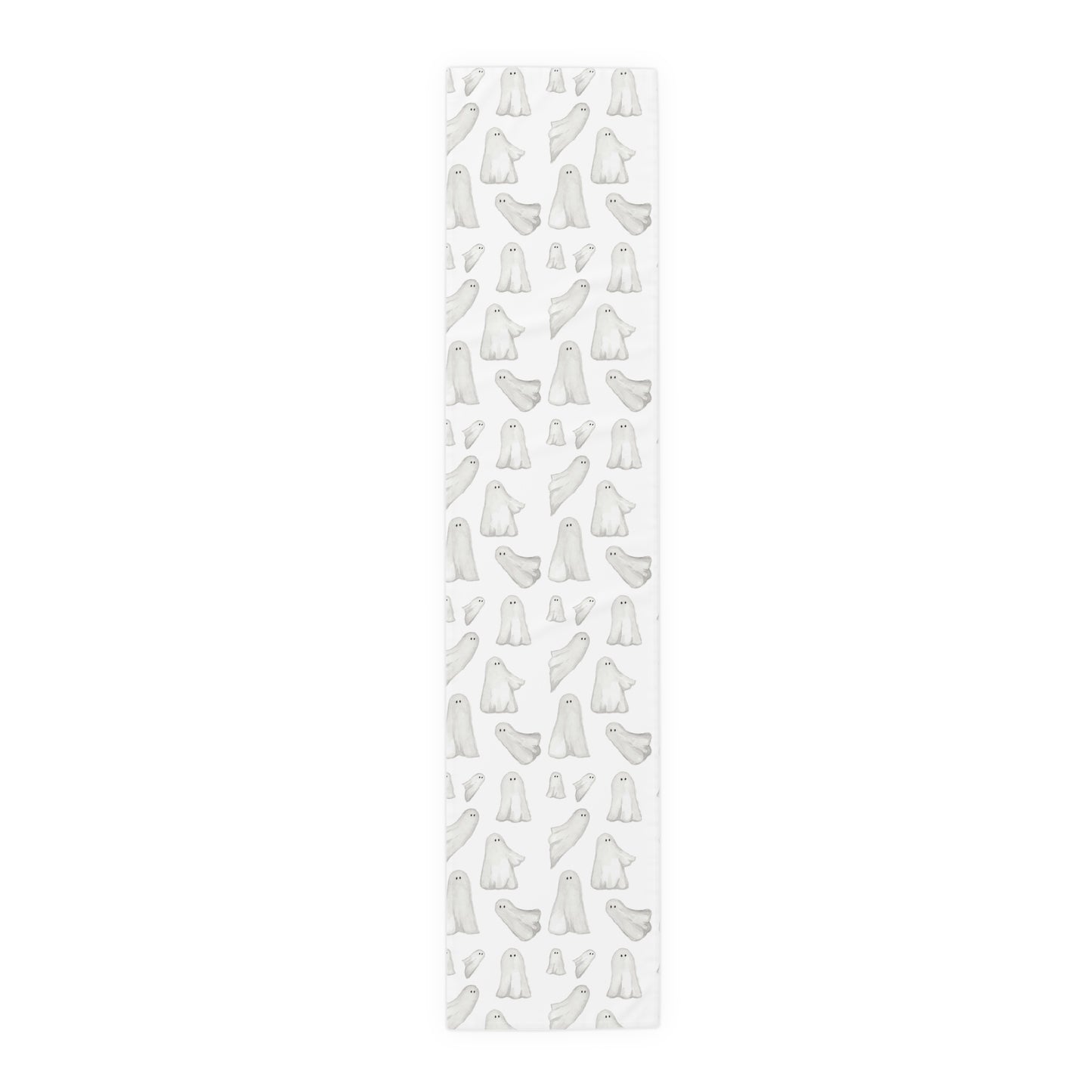 Halloween Watercolor Ghosts Table Runner (Cotton, Poly)