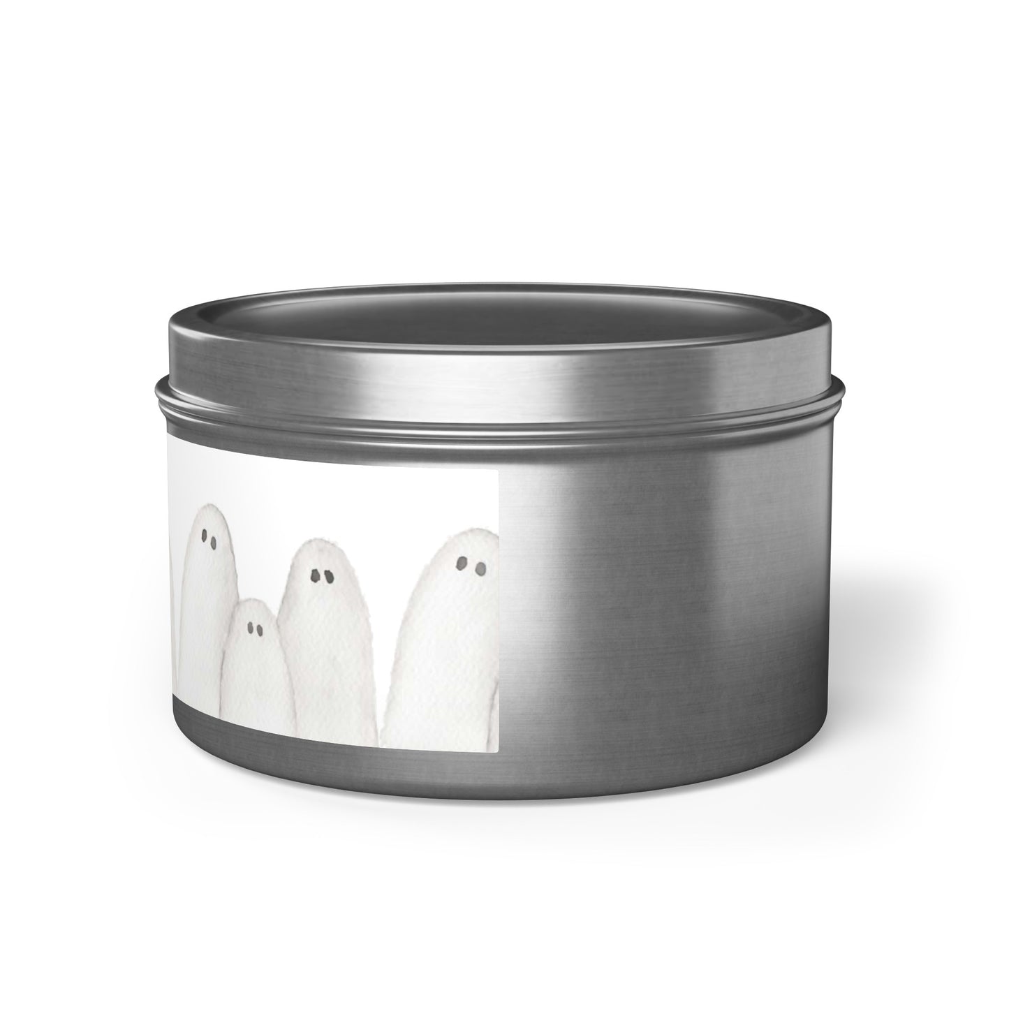 Halloween Watercolor BOO Ghosts Tin Candles