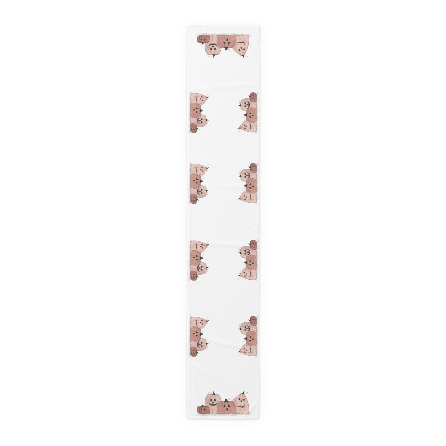 Halloween Watercolor Pumpkin Table Runner (Cotton, Poly)