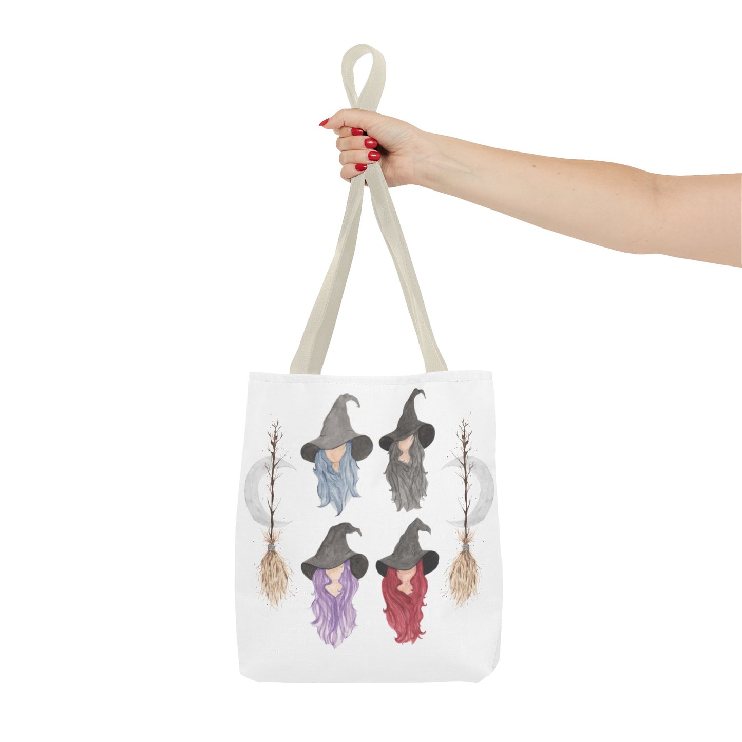 Watercolor Three Witchy Sisters Tote Bag