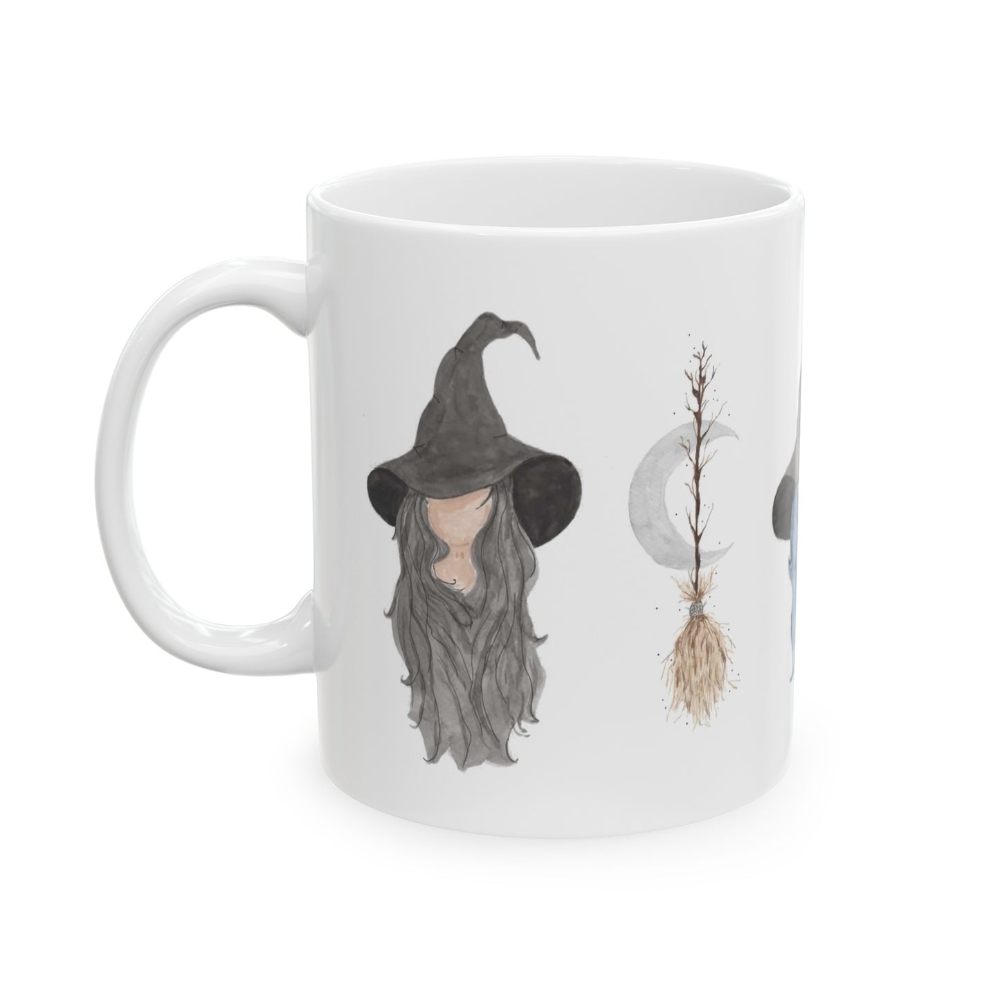 Watercolor Three Witchy Sisters Ceramic Mug