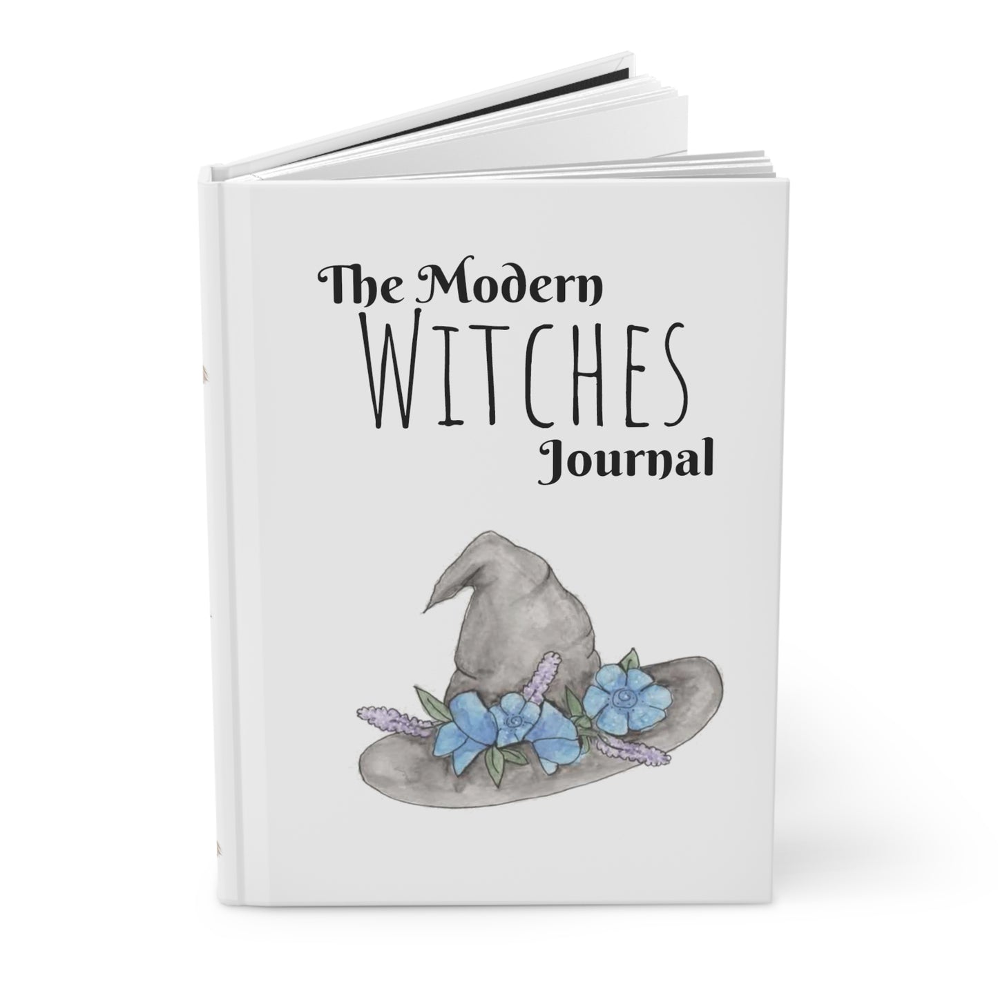 Watercolor The Modern Witches Hardcover Journal - Hat