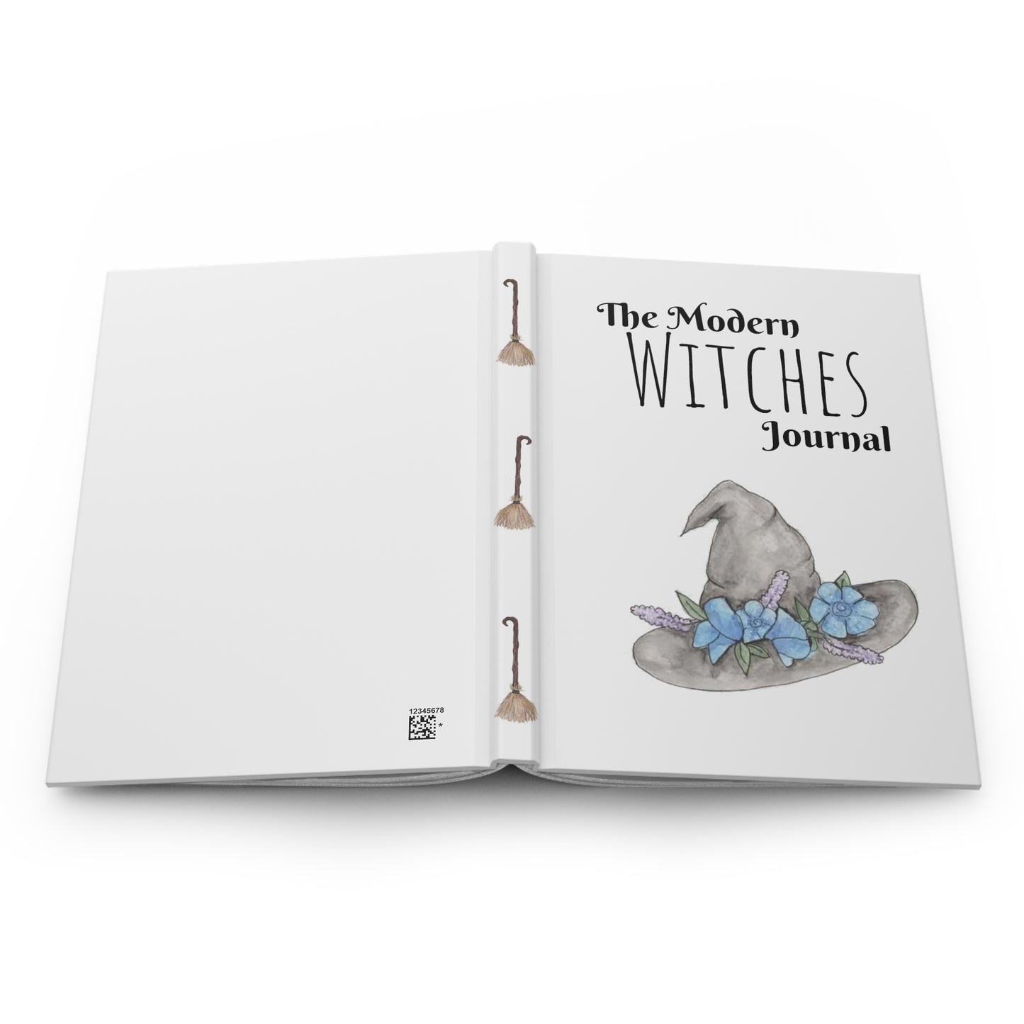 Watercolor The Modern Witches Hardcover Journal - Hat