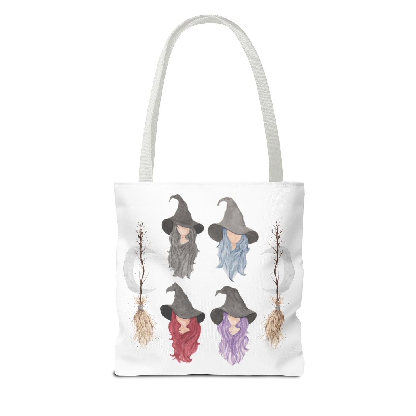 Watercolor Three Witchy Sisters Tote Bag