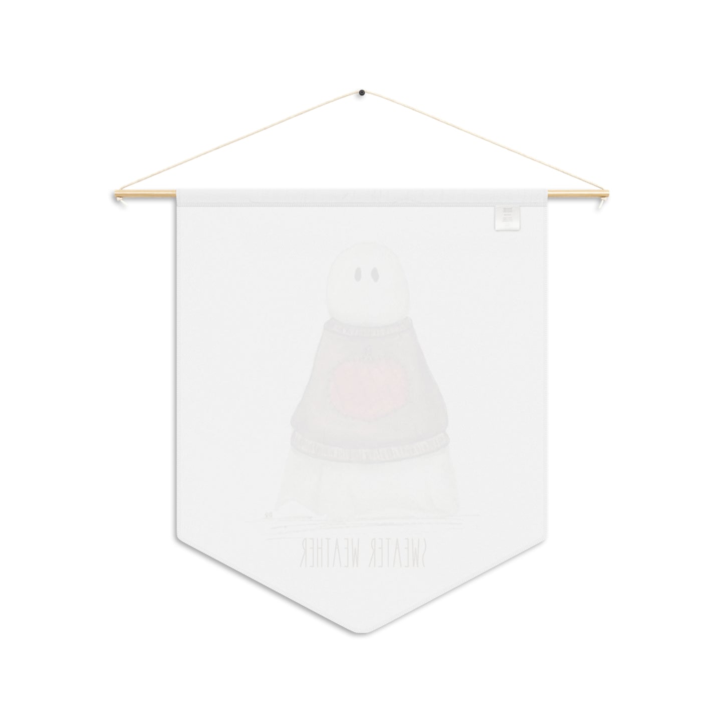 Watercolor Sweater Weather Ghost Pennant