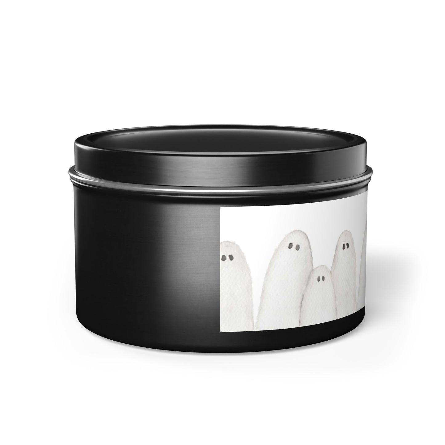 Halloween Watercolor BOO Ghosts Tin Candles