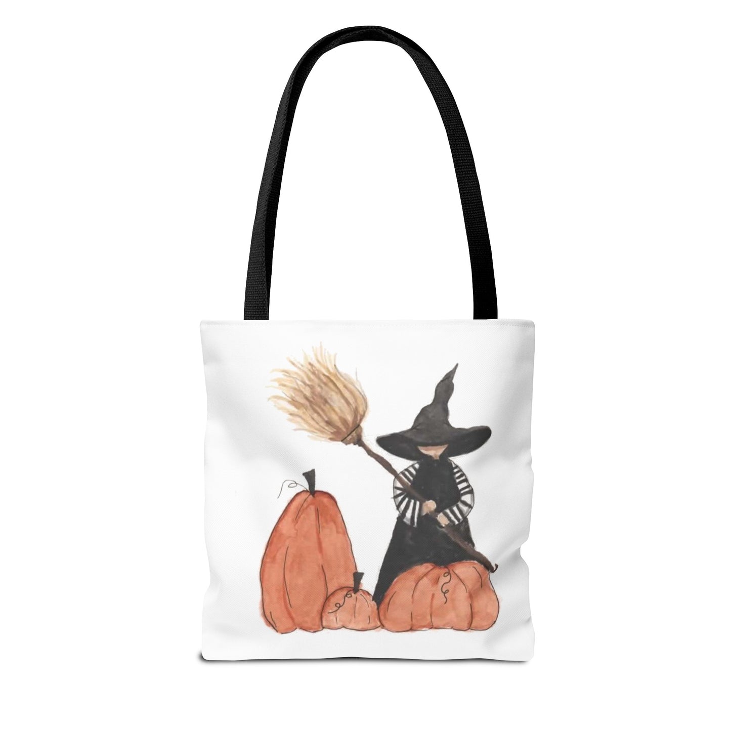 Halloween Watercolor Lil Witch Tote Bag