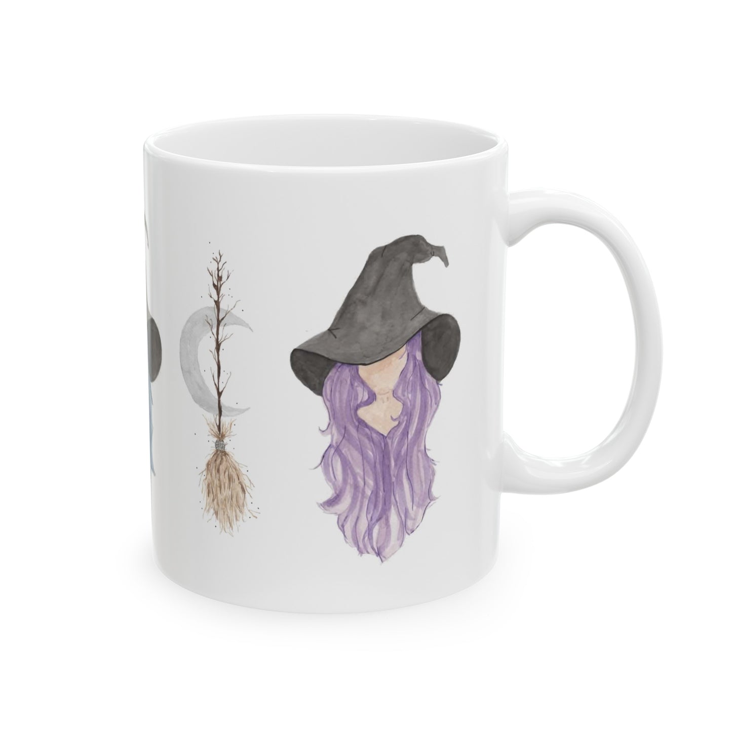 Watercolor Three Witchy Sisters Ceramic Mug