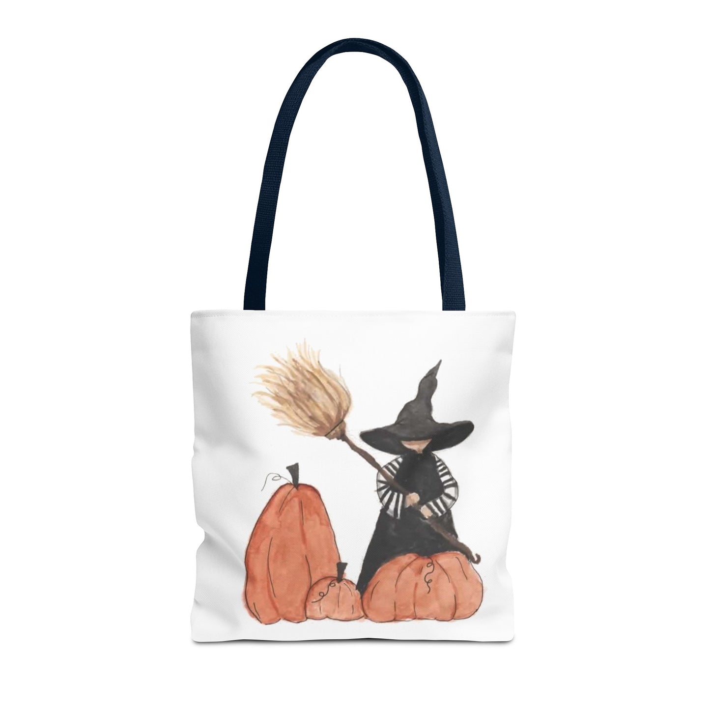 Halloween Watercolor Lil Witch Tote Bag