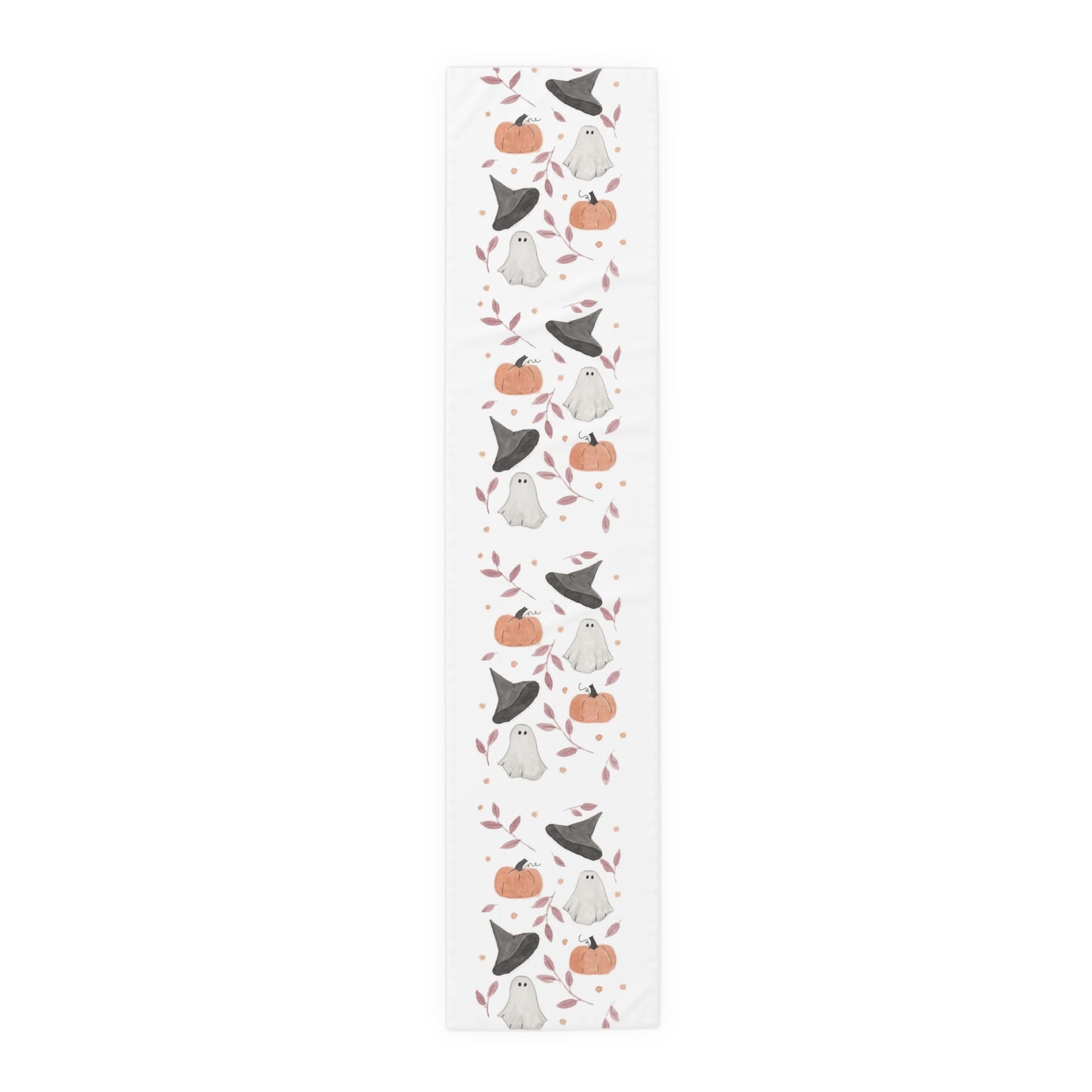 Watercolor Halloween Scattered Pattern Table Runner