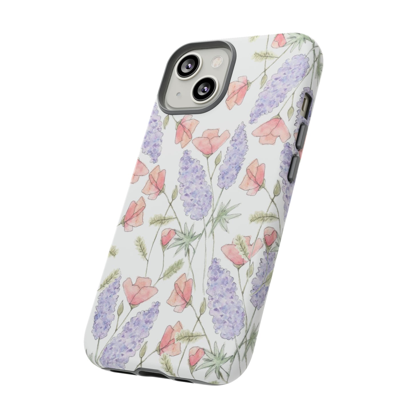 Watercolor Poppy and Lupine Tough Cases
