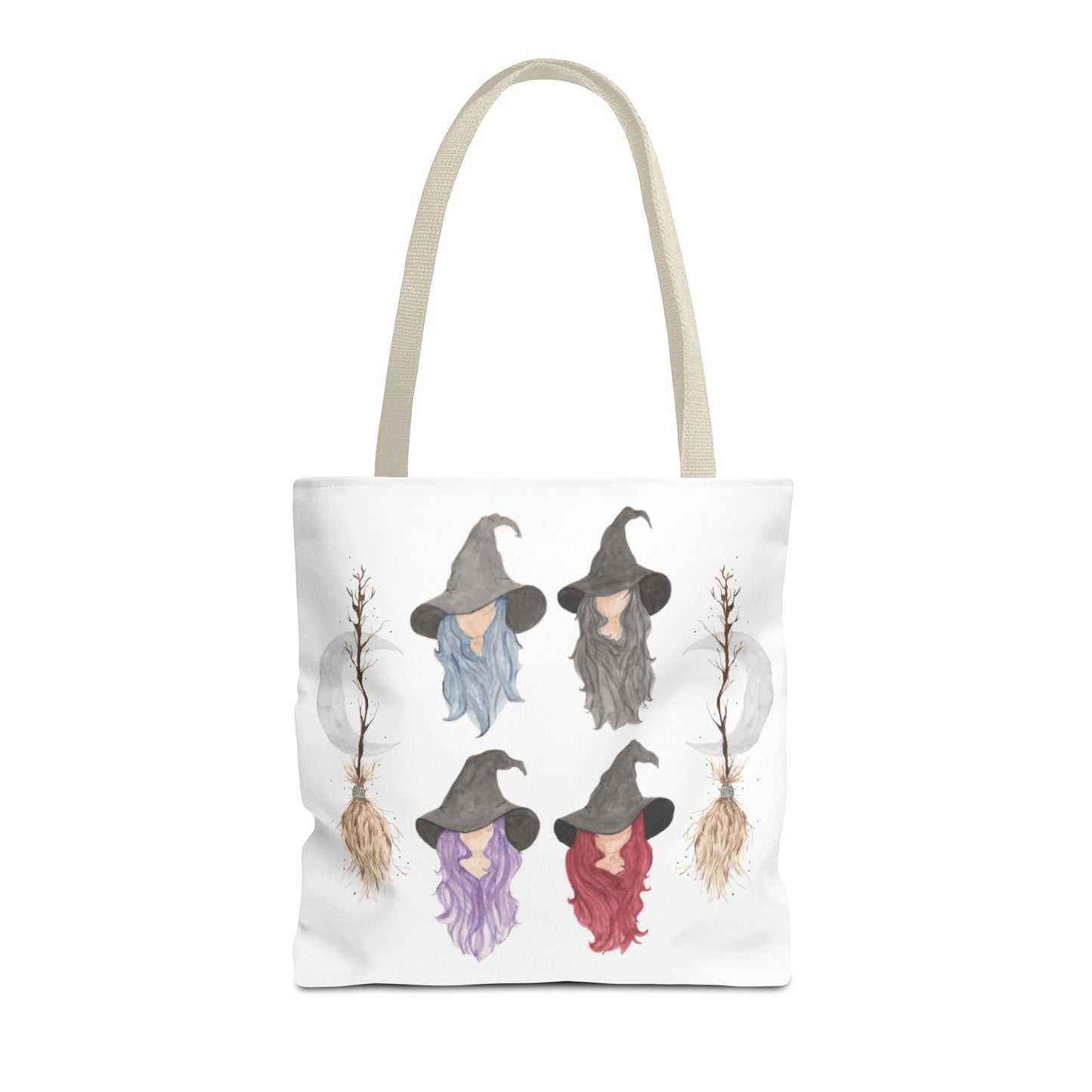 Watercolor Three Witchy Sisters Tote Bag