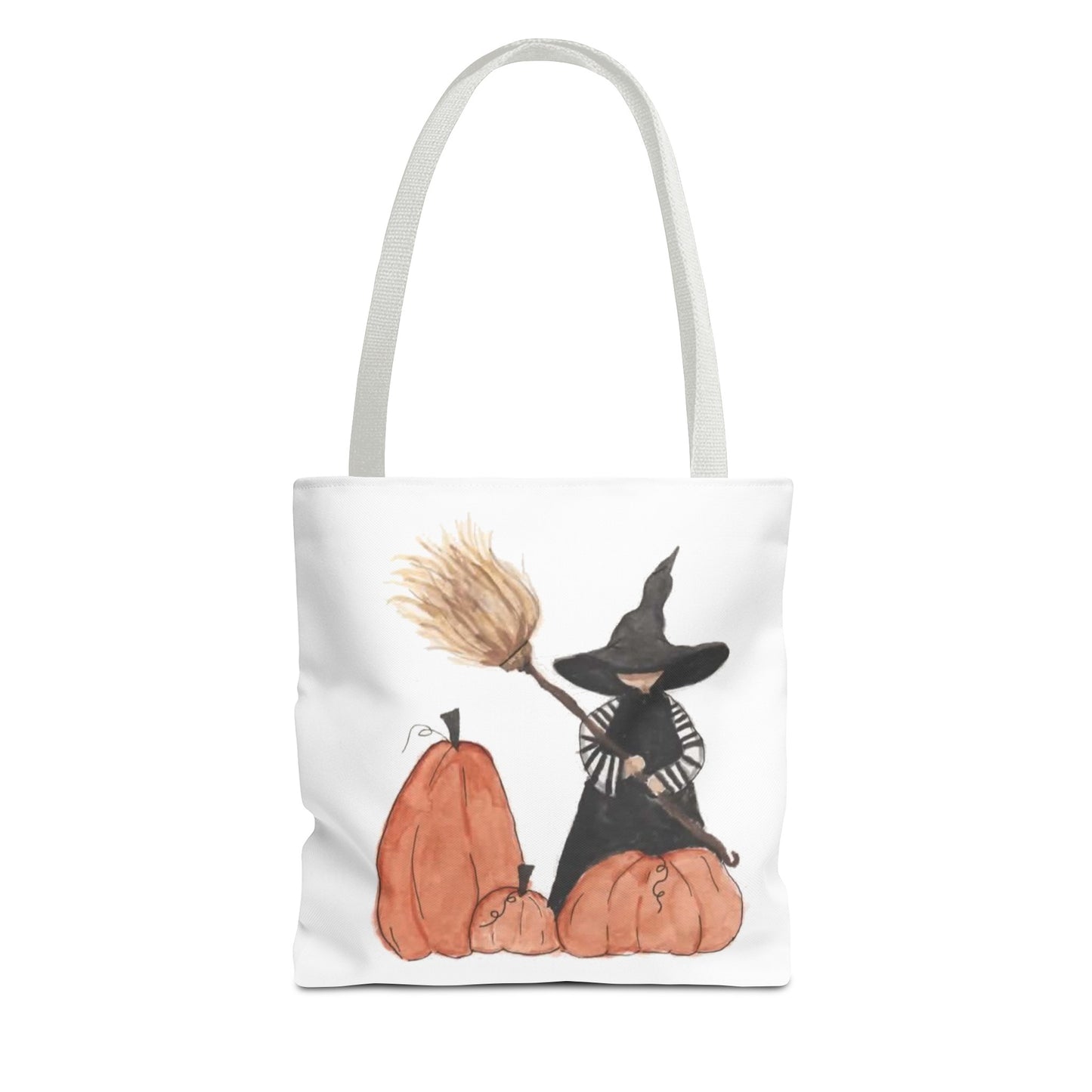 Halloween Watercolor Lil Witch Tote Bag