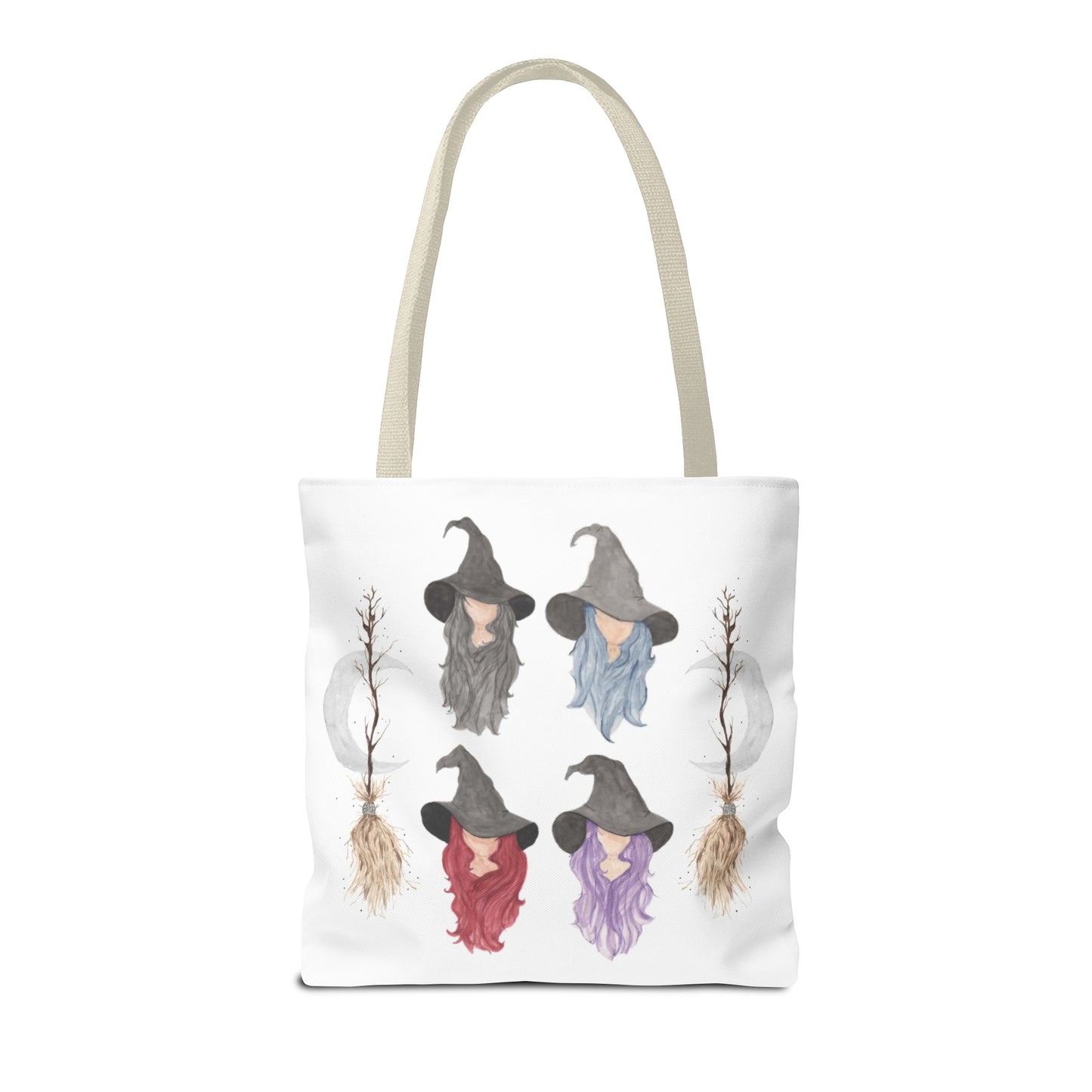 Watercolor Three Witchy Sisters Tote Bag