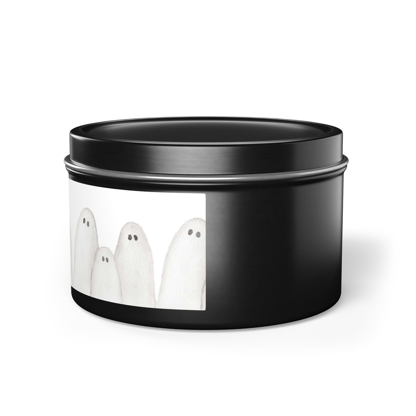 Halloween Watercolor BOO Ghosts Tin Candles