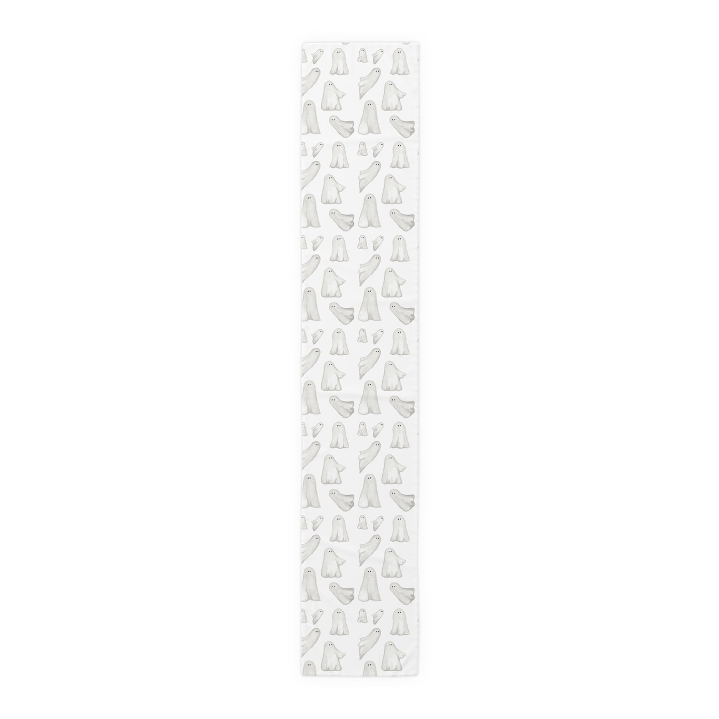 Halloween Watercolor Ghosts Table Runner (Cotton, Poly)