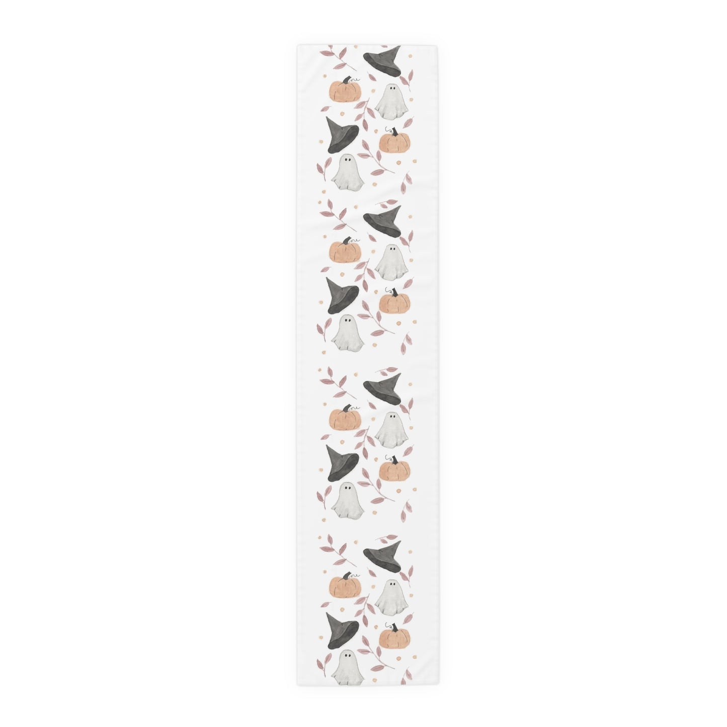 Watercolor Halloween Scattered Pattern Table Runner