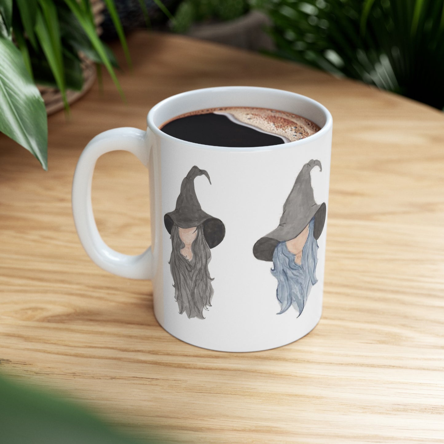 Watercolor Four Witchy Sisters Ceramic Mug