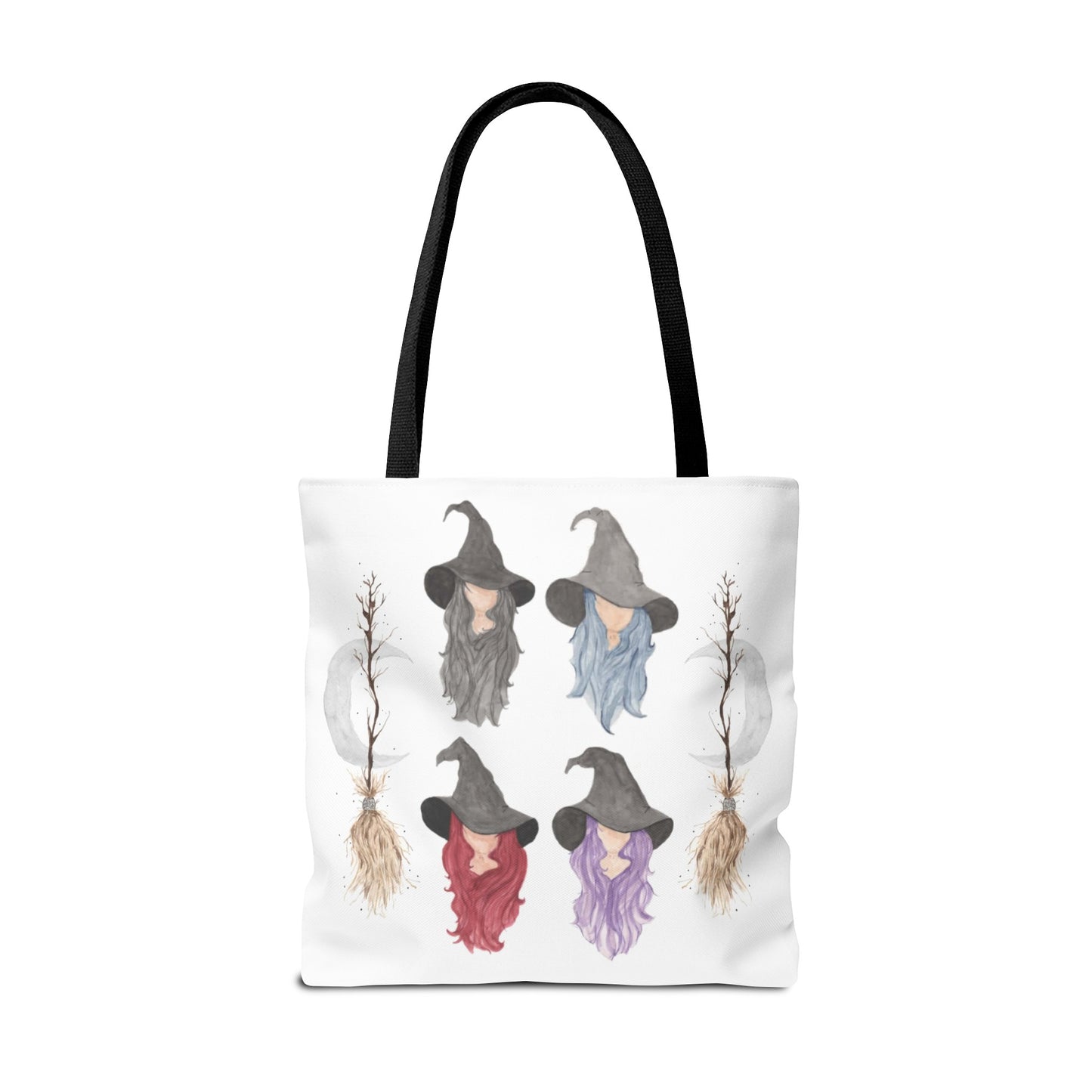 Watercolor Three Witchy Sisters Tote Bag