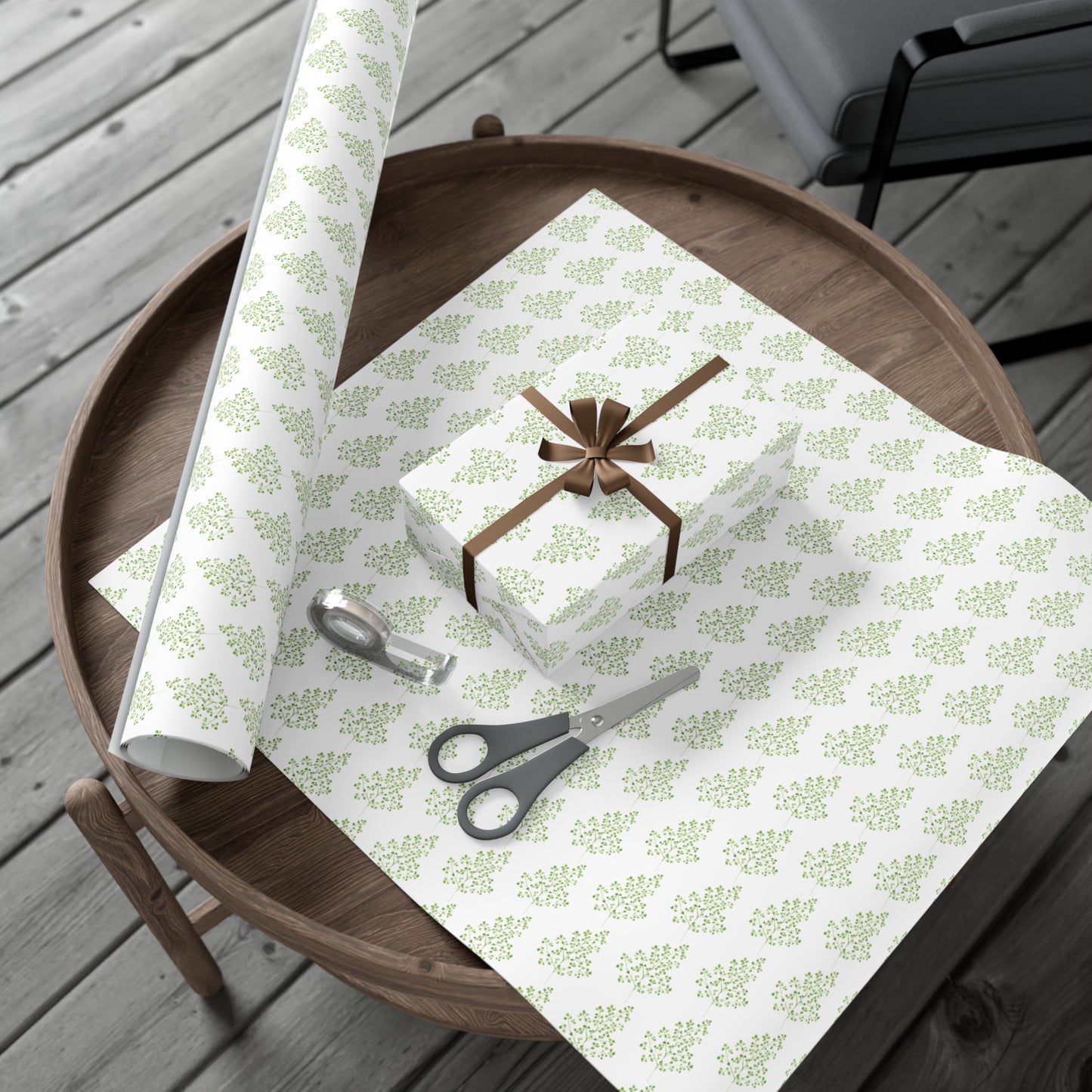 Watercolor Maidenhair Fern Wrapping Paper