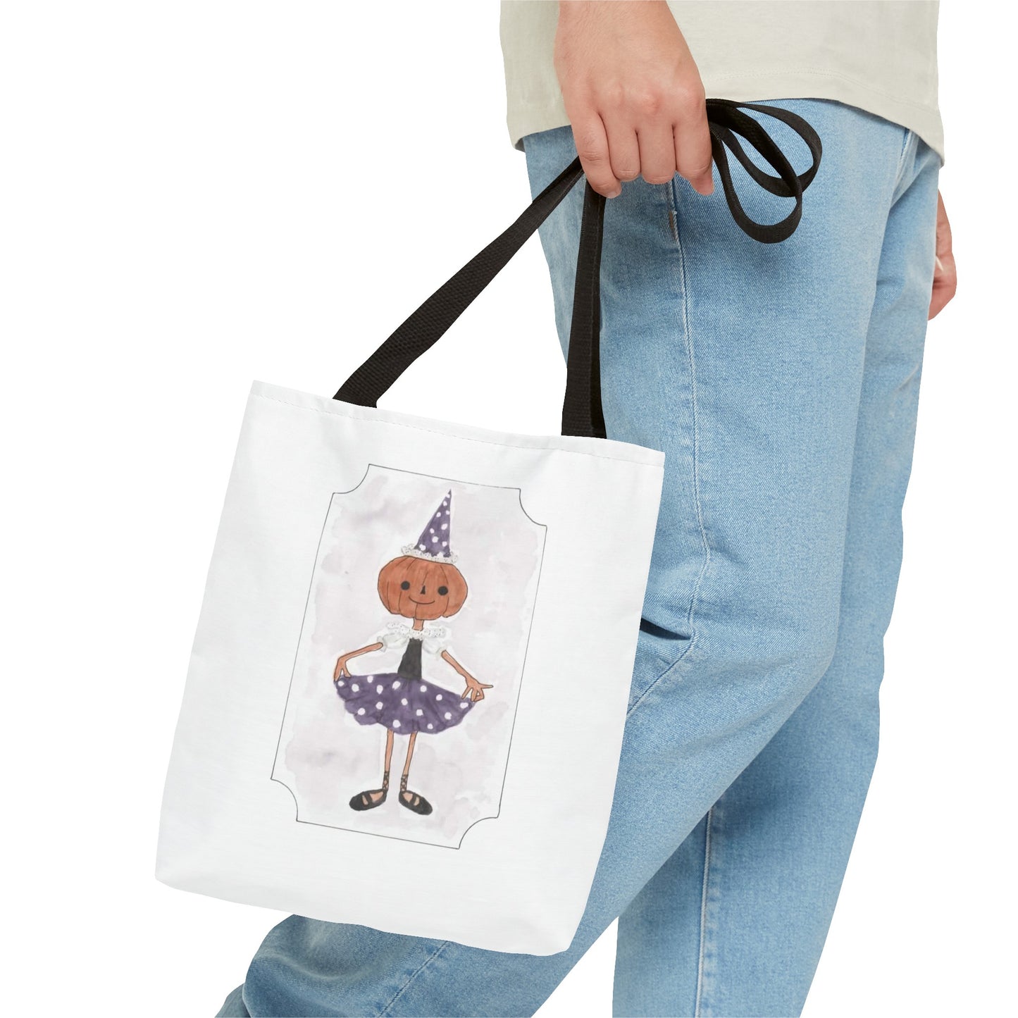 Halloween Watercolor Little Dancer Tote Bag