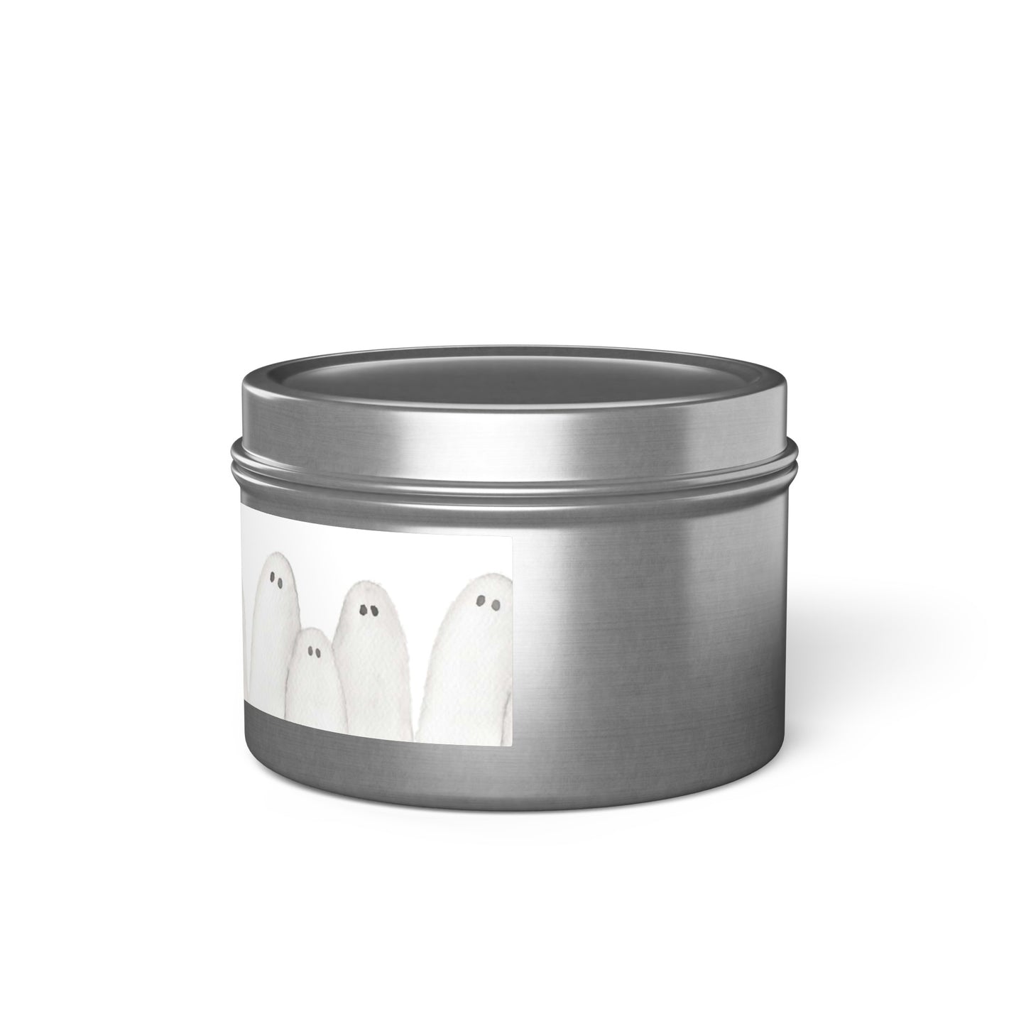 Halloween Watercolor BOO Ghosts Tin Candles