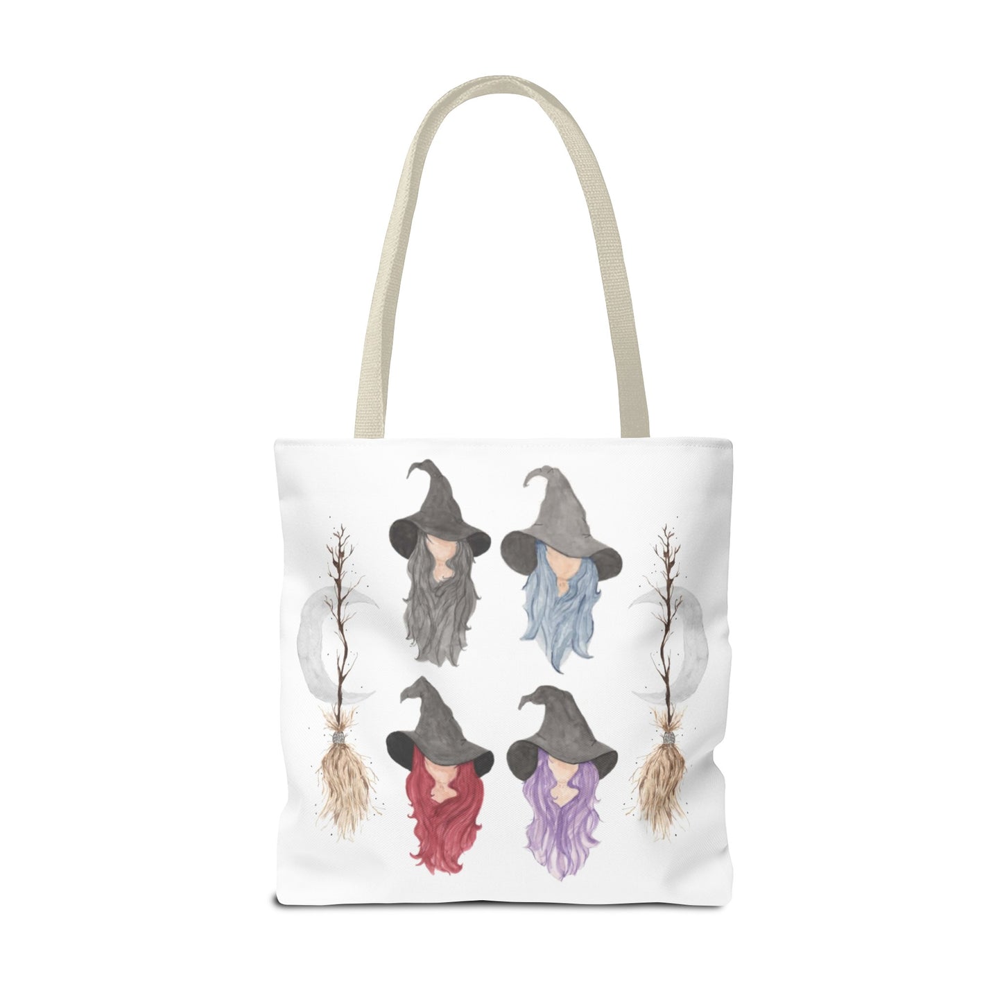 Watercolor Three Witchy Sisters Tote Bag