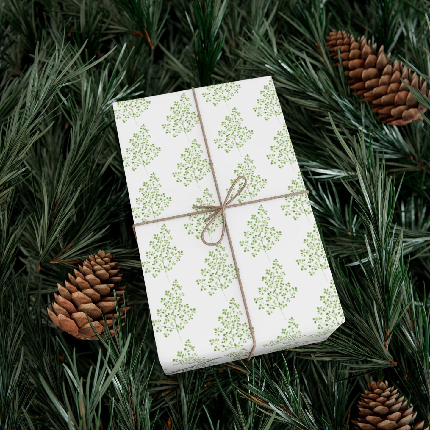 Watercolor Maidenhair Fern Wrapping Paper