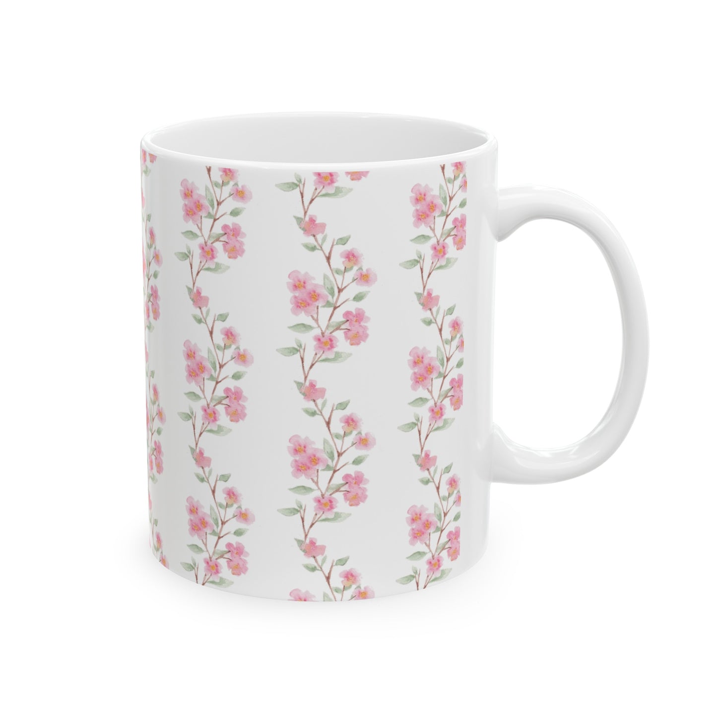 Watercolor Floral Branch Ceramic Mug