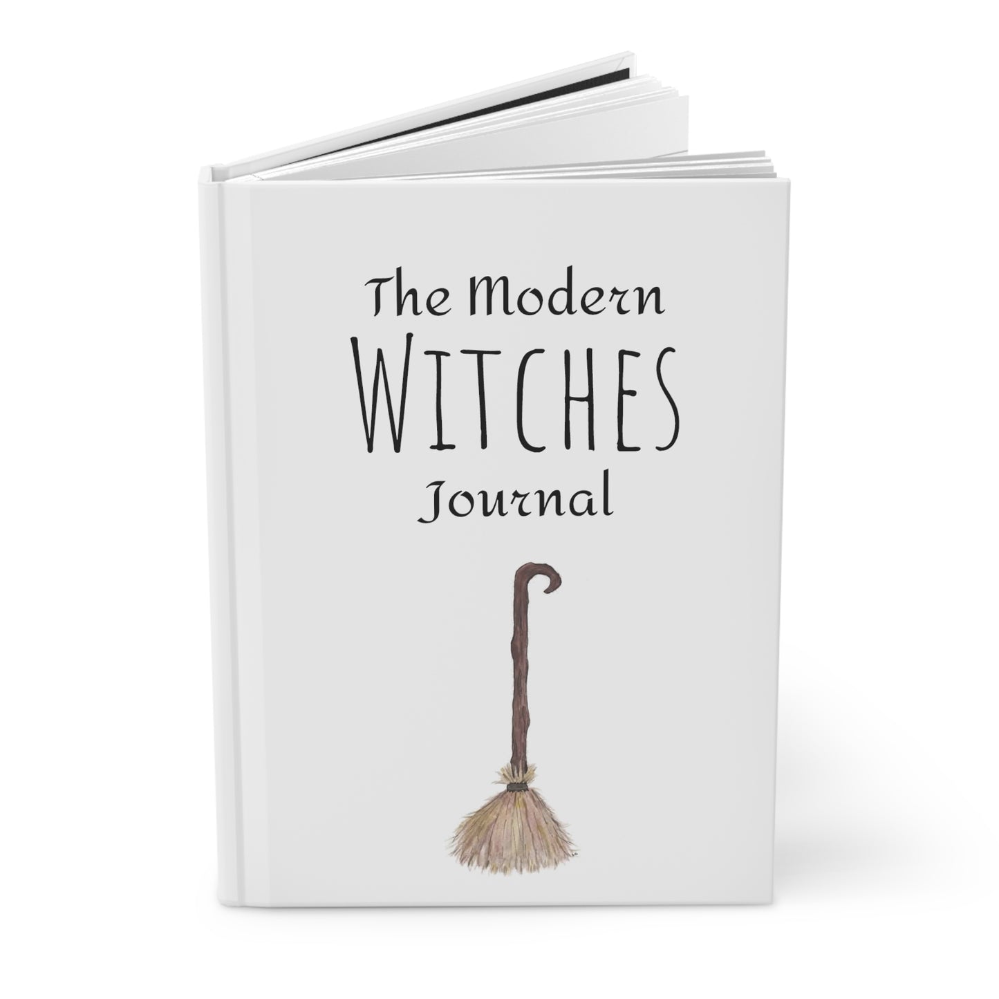 Watercolor The Modern Witches Hardcover Journal - Broom