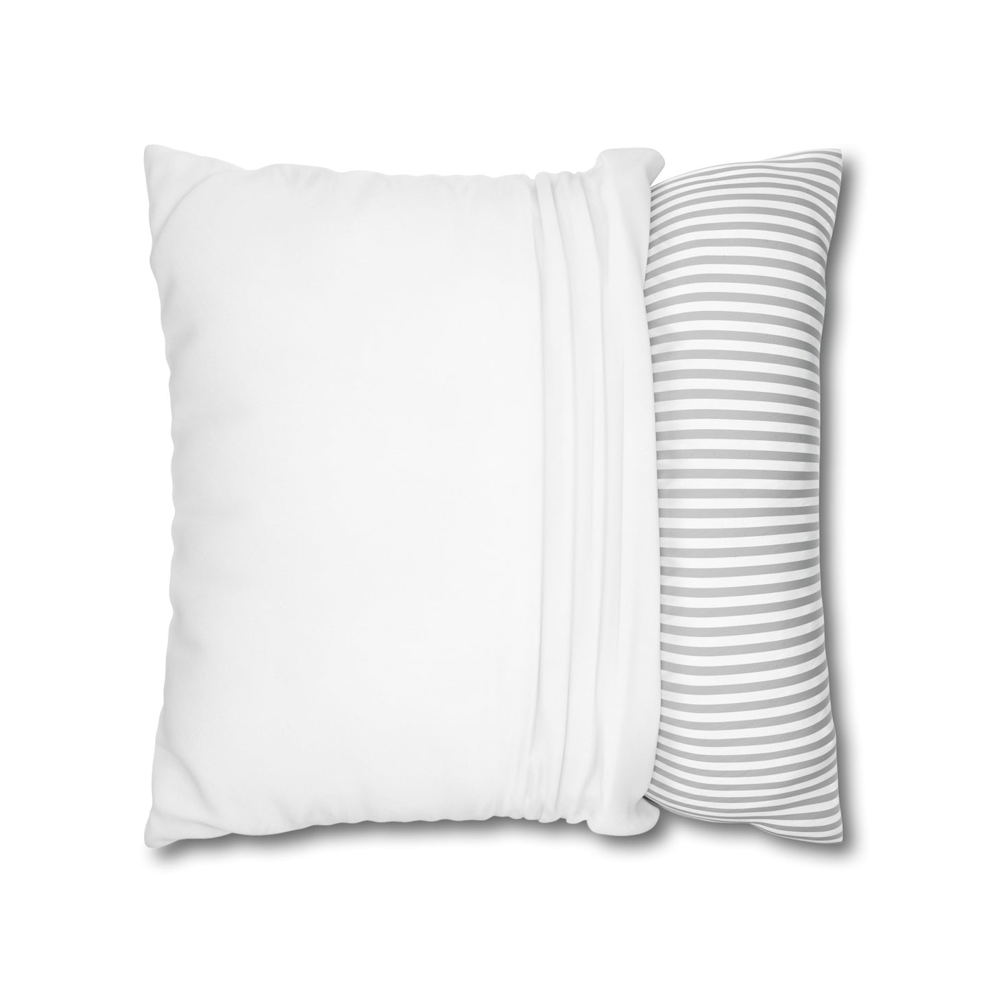 Halloween Watercolor Ghost Wreath Square Poly Canvas Pillow Cover - Pillow Not Included -