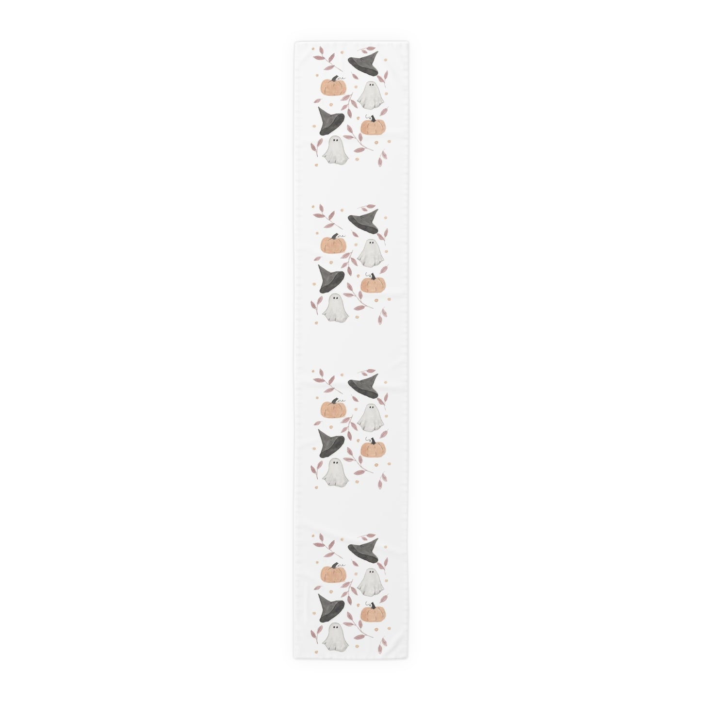 Watercolor Halloween Scattered Pattern Table Runner