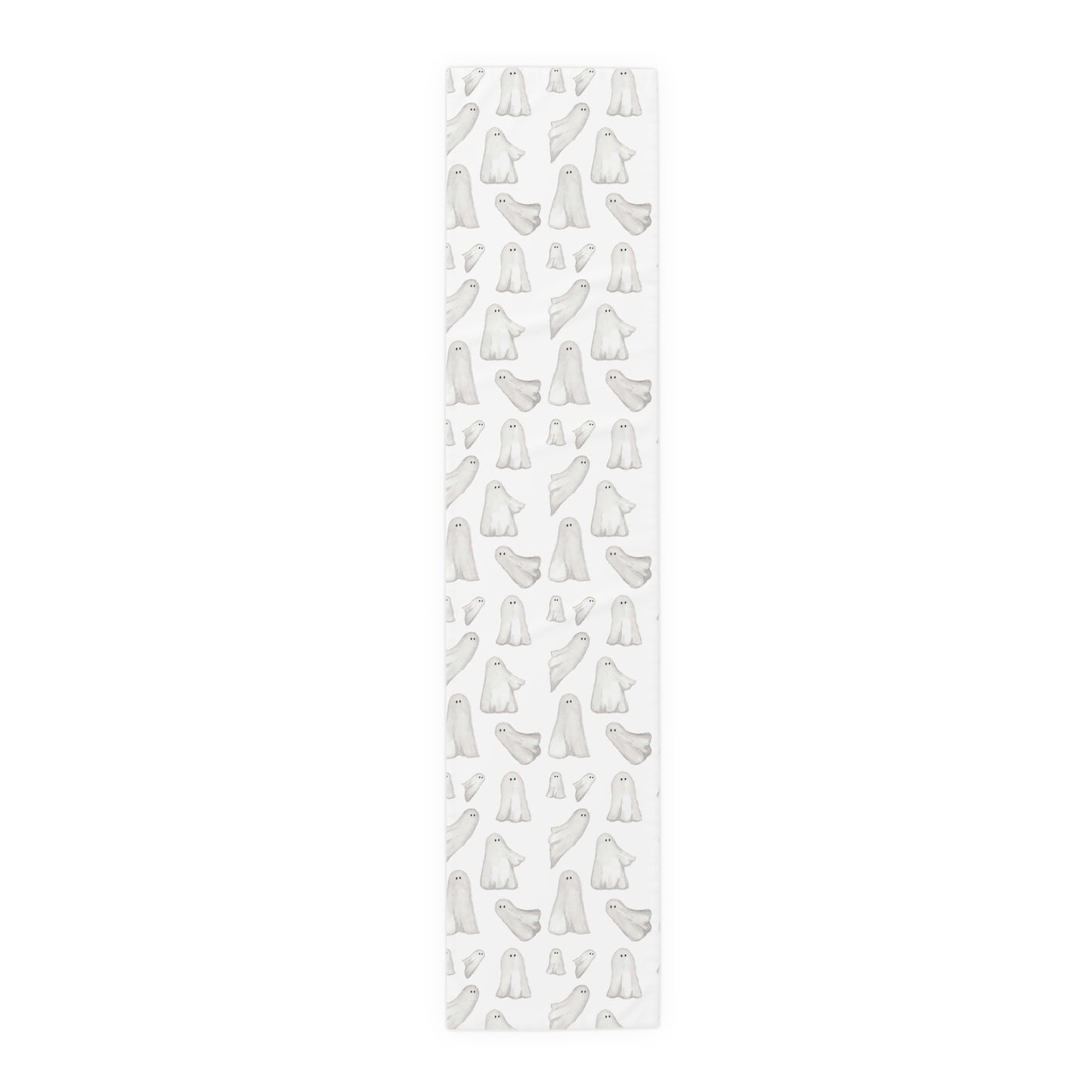 Halloween Watercolor Ghosts Table Runner (Cotton, Poly)