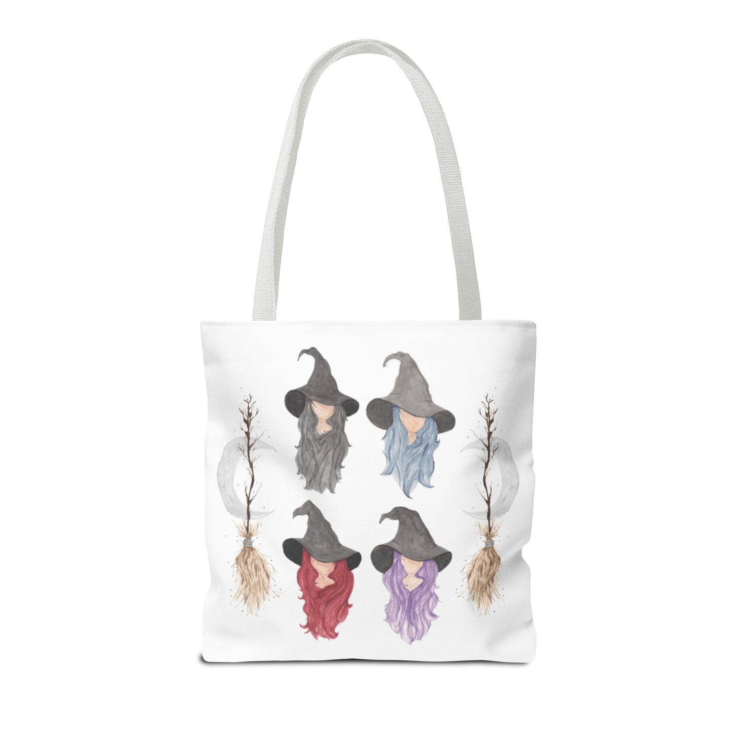 Watercolor Three Witchy Sisters Tote Bag