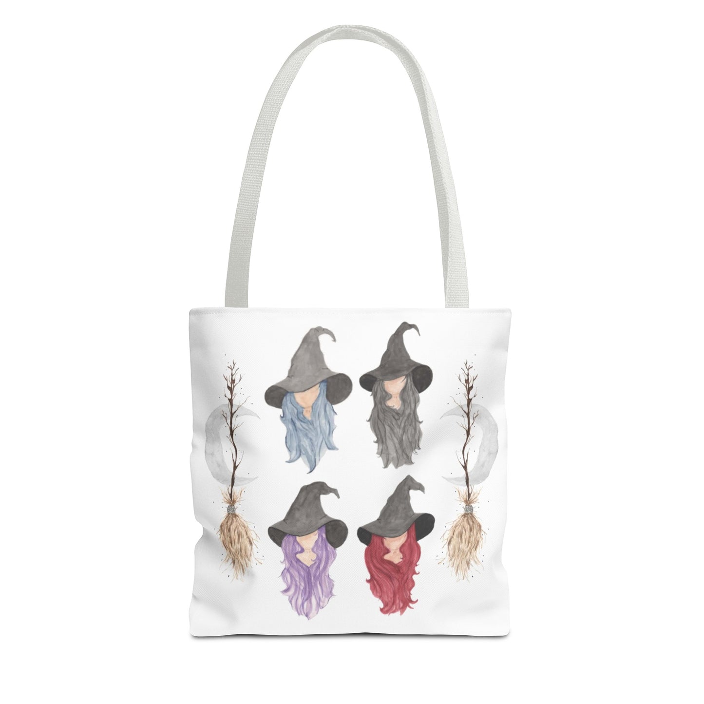 Watercolor Three Witchy Sisters Tote Bag