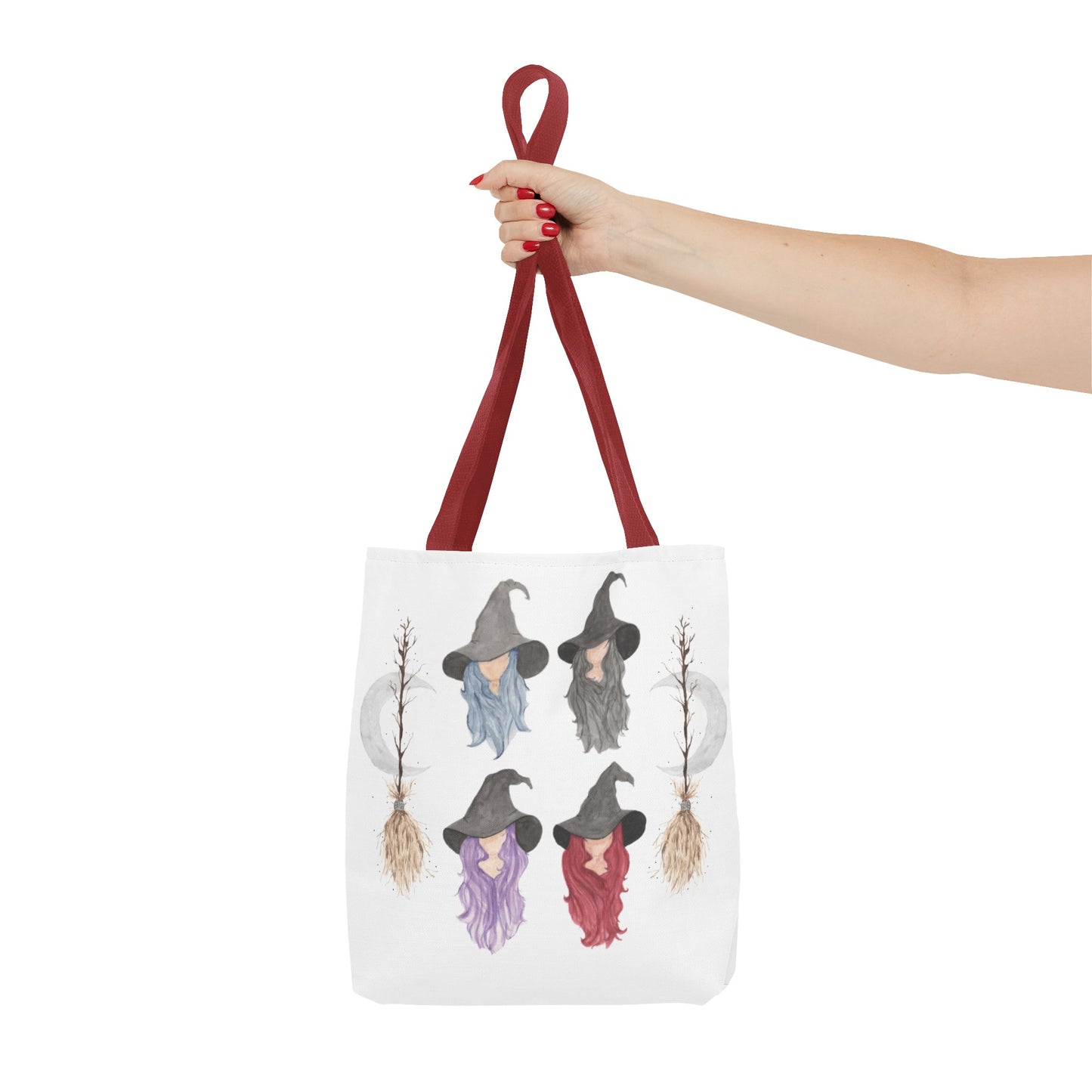Watercolor Three Witchy Sisters Tote Bag