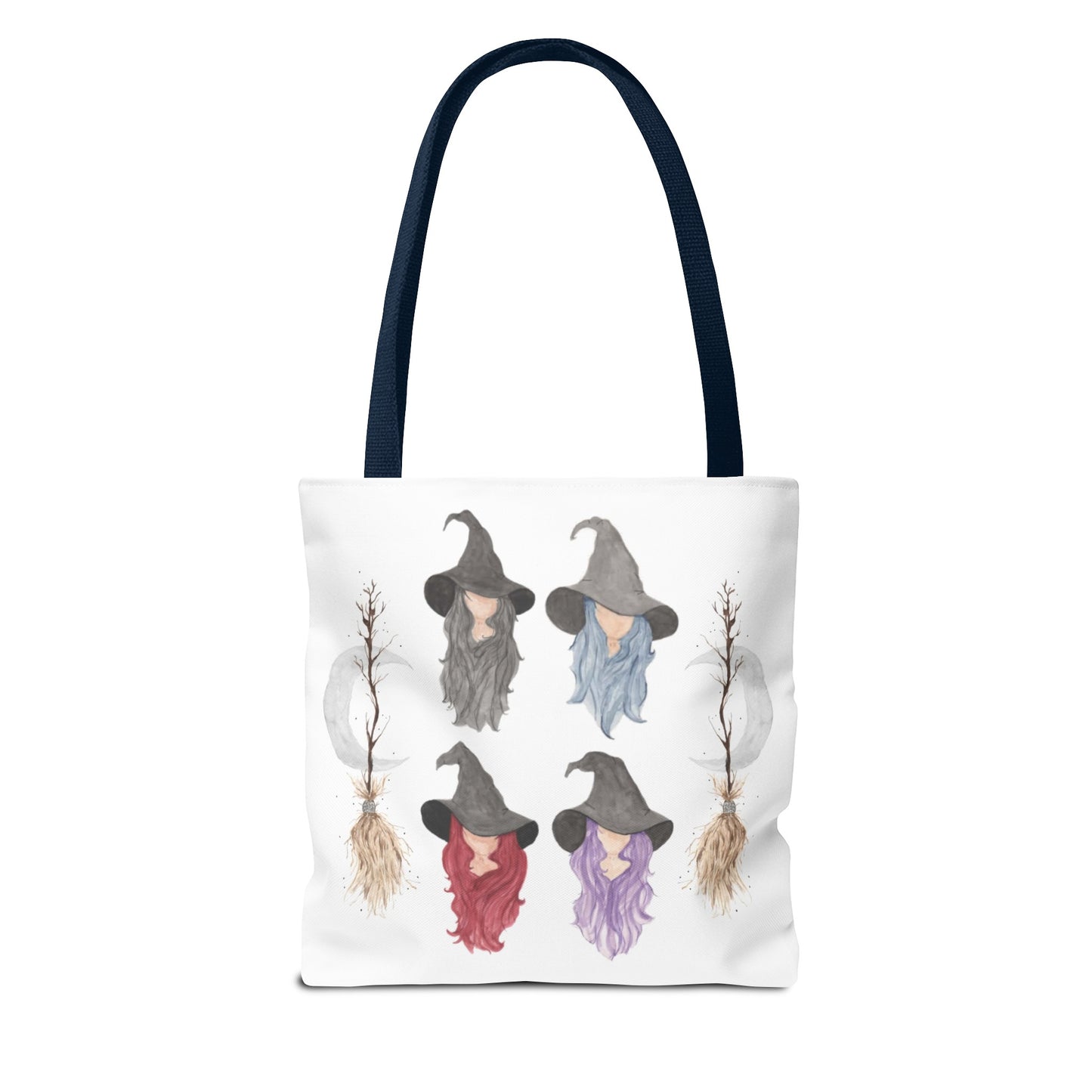 Watercolor Three Witchy Sisters Tote Bag