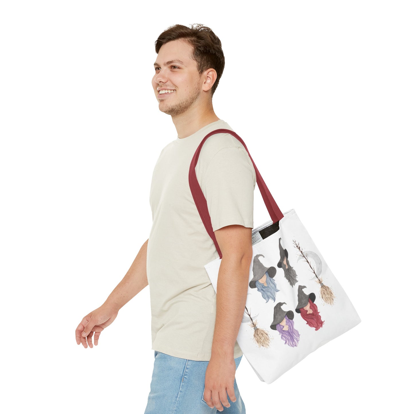 Watercolor Three Witchy Sisters Tote Bag