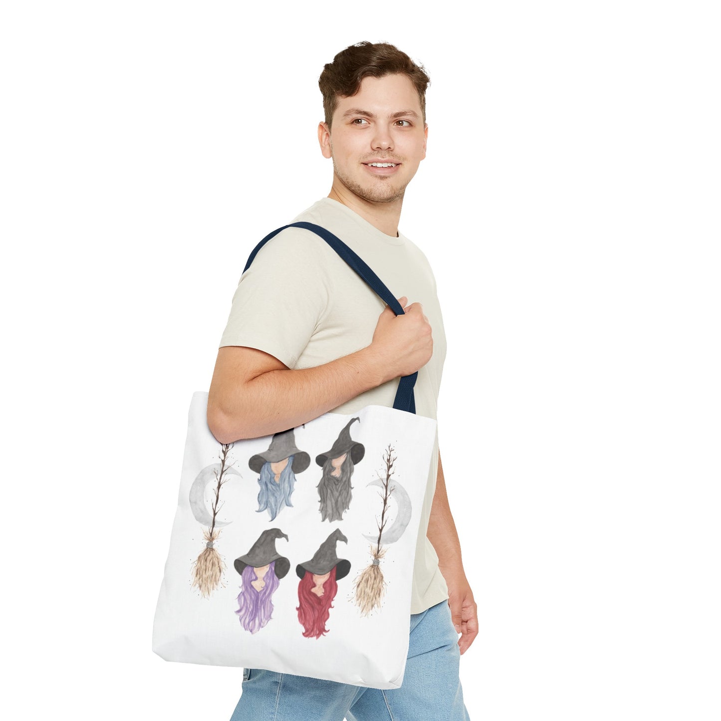 Watercolor Three Witchy Sisters Tote Bag