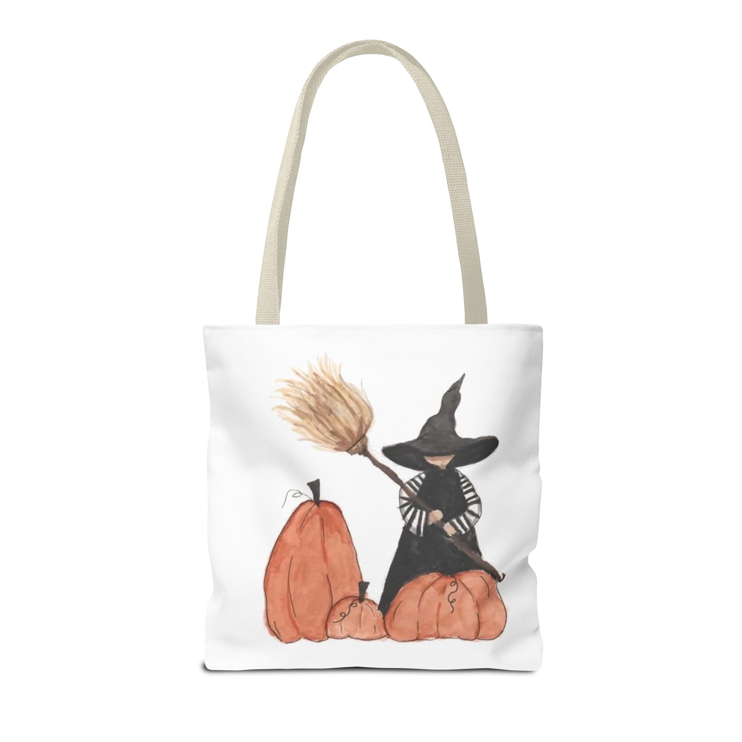 Halloween Watercolor Lil Witch Tote Bag