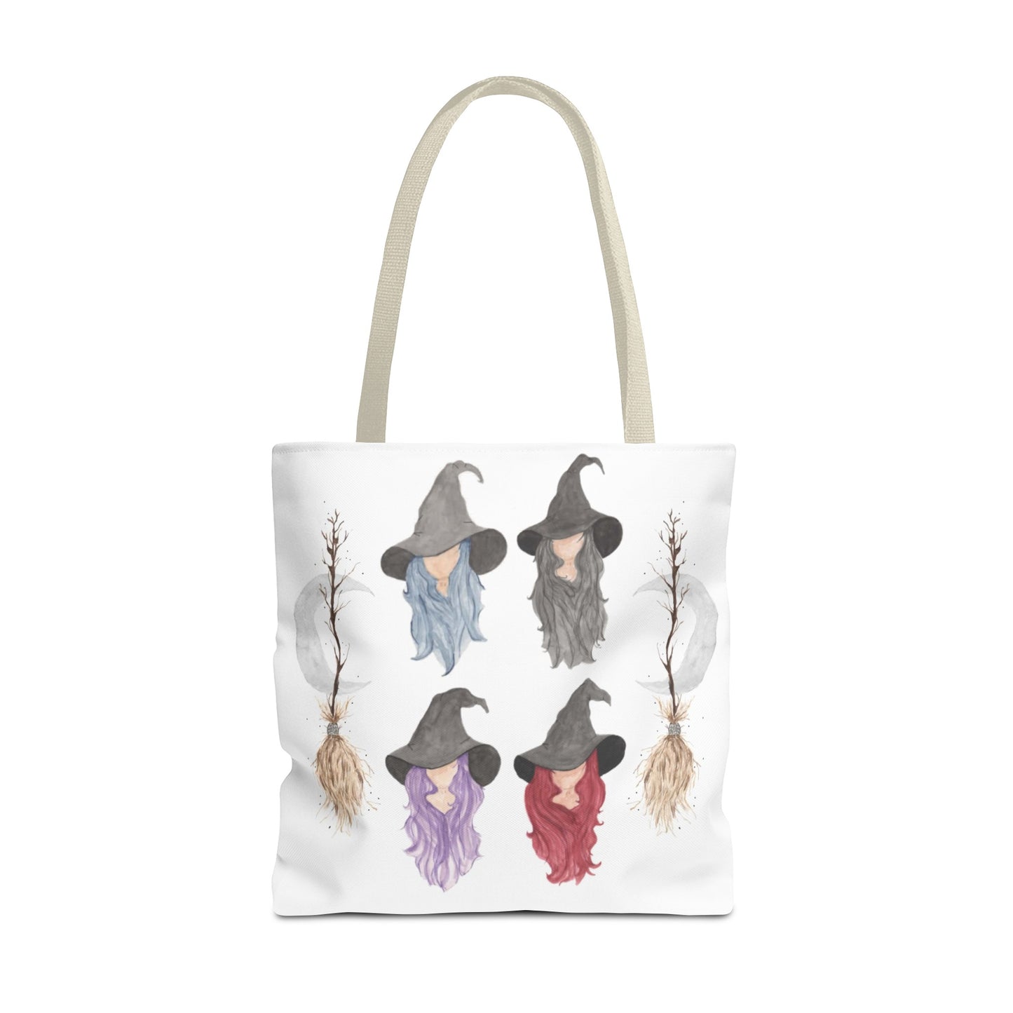 Watercolor Three Witchy Sisters Tote Bag