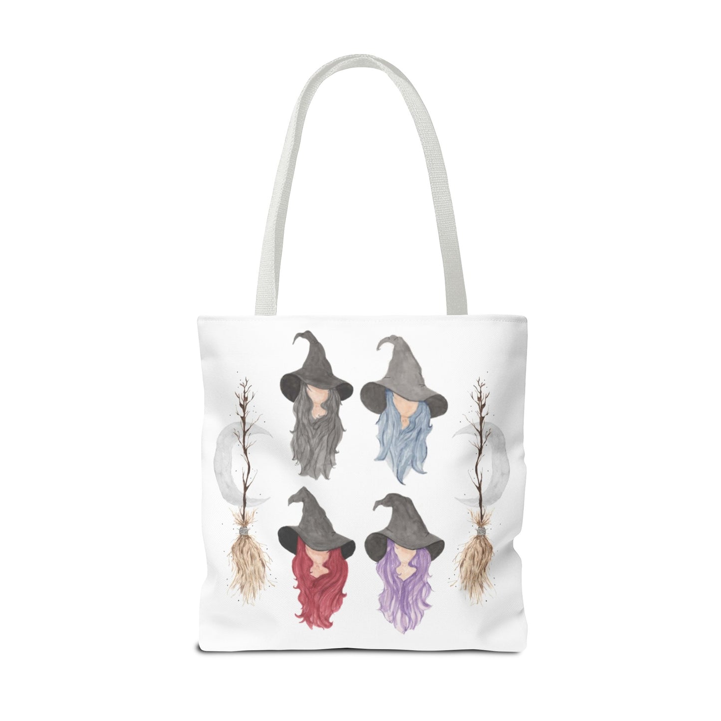 Watercolor Three Witchy Sisters Tote Bag