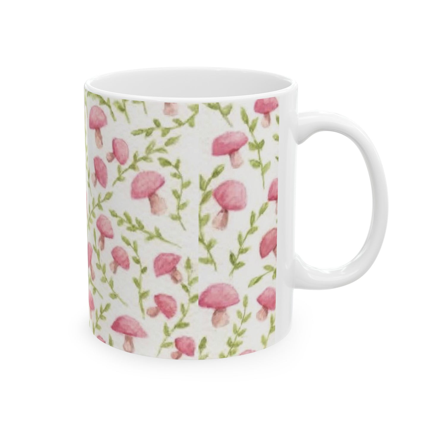 Watercolor Mushroom Ceramic Mug, 11oz