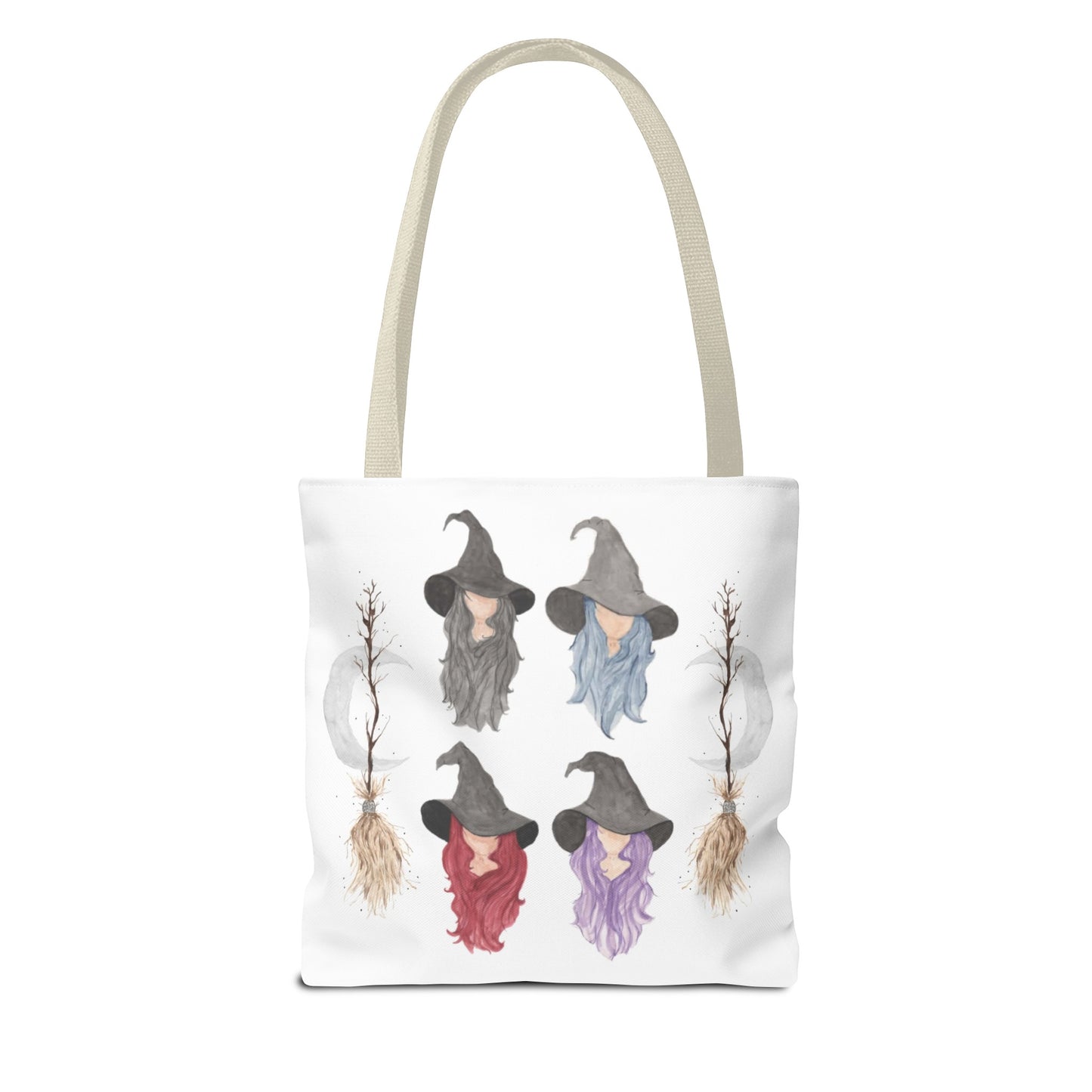 Watercolor Three Witchy Sisters Tote Bag
