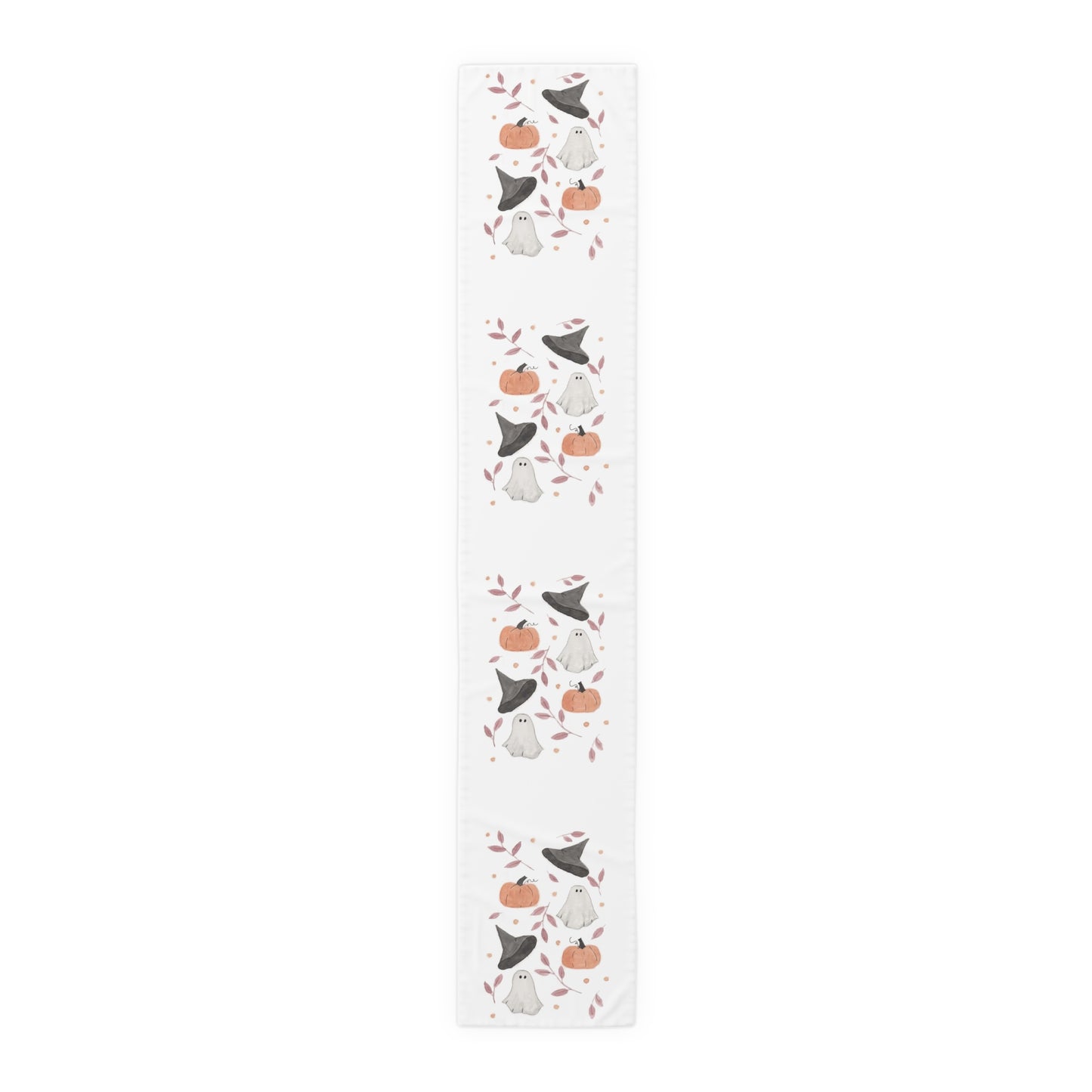 Watercolor Halloween Scattered Pattern Table Runner