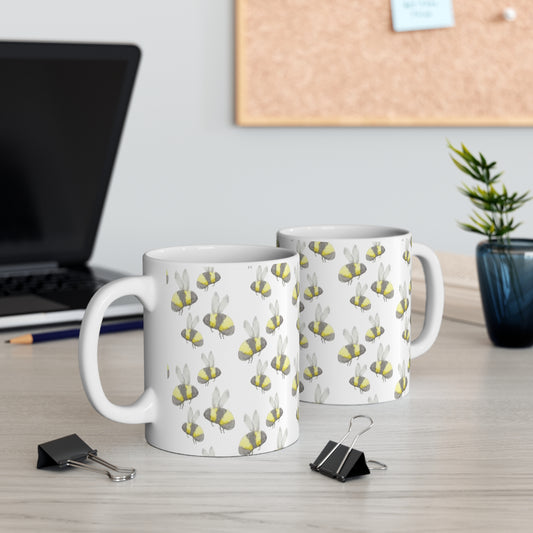 Watercolor Bees Mug 11oz