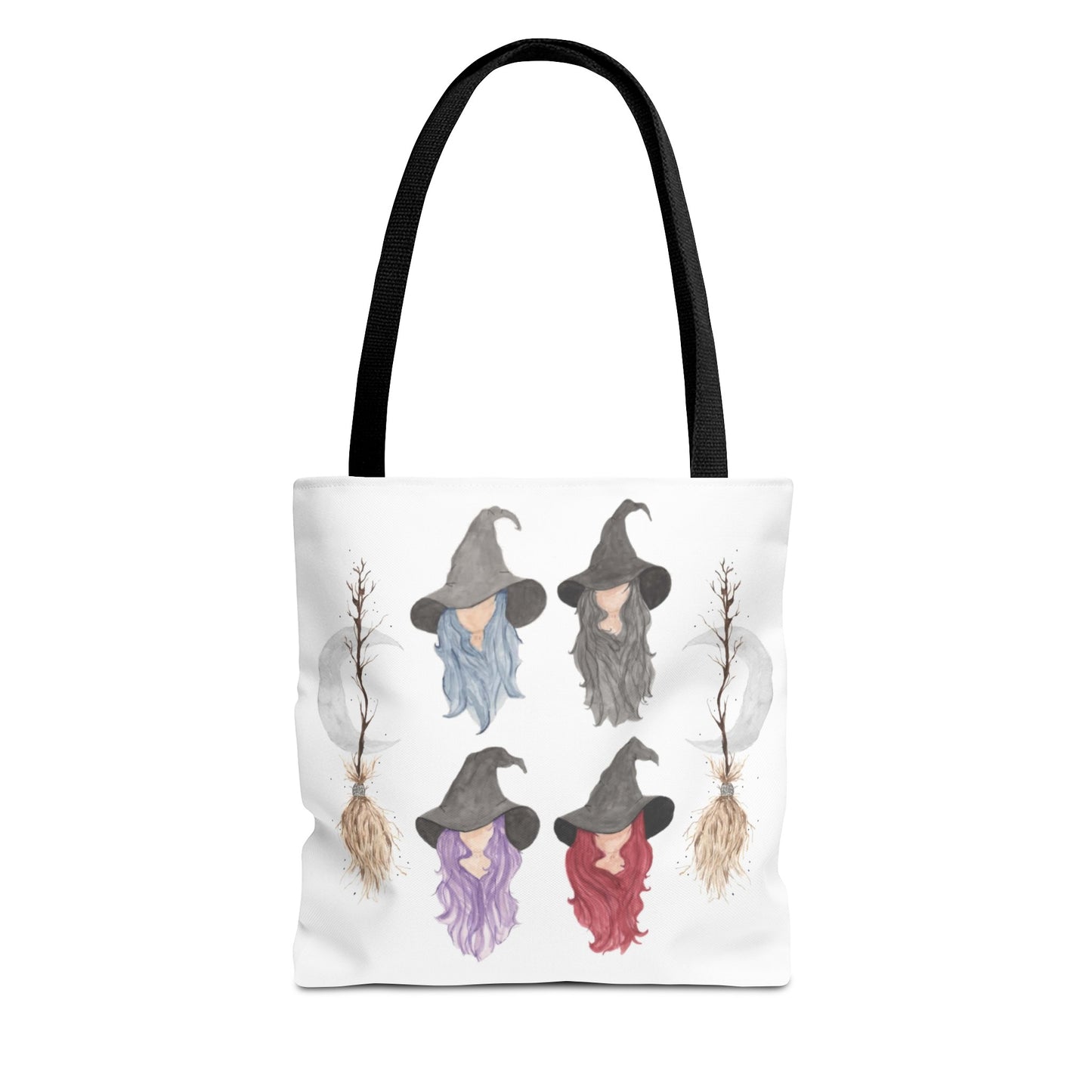 Watercolor Three Witchy Sisters Tote Bag