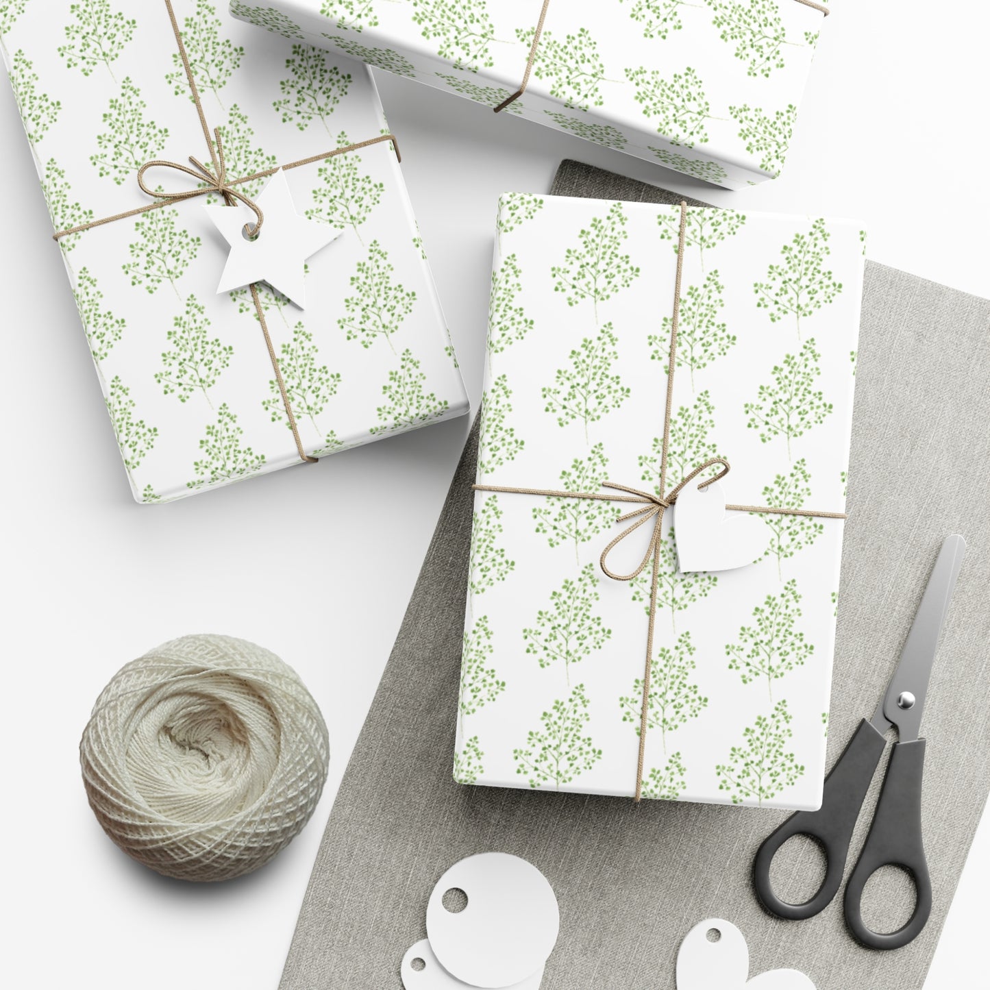 Watercolor Maidenhair Fern Wrapping Paper