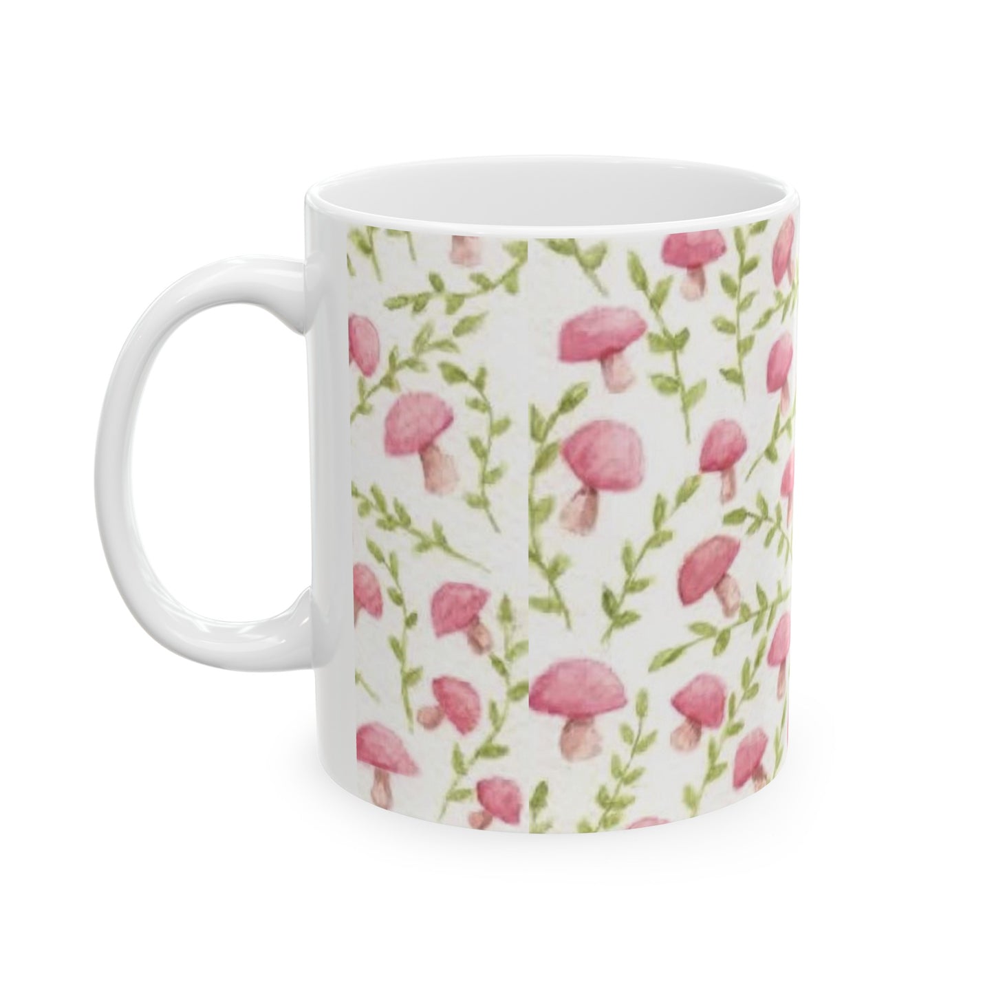 Watercolor Mushroom Ceramic Mug, 11oz